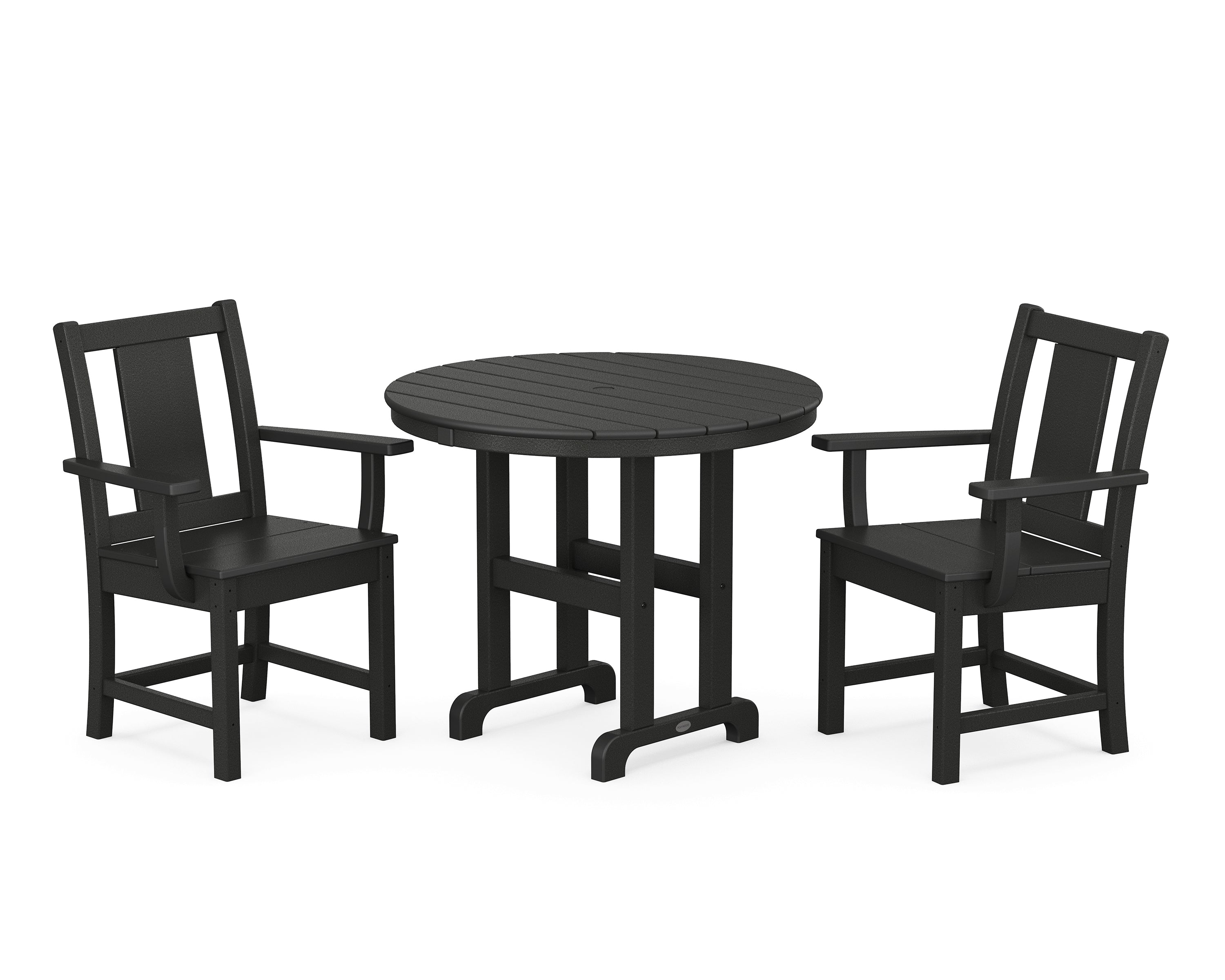 POLYWOOD® Prairie 3-Piece Farmhouse Dining Set in Black