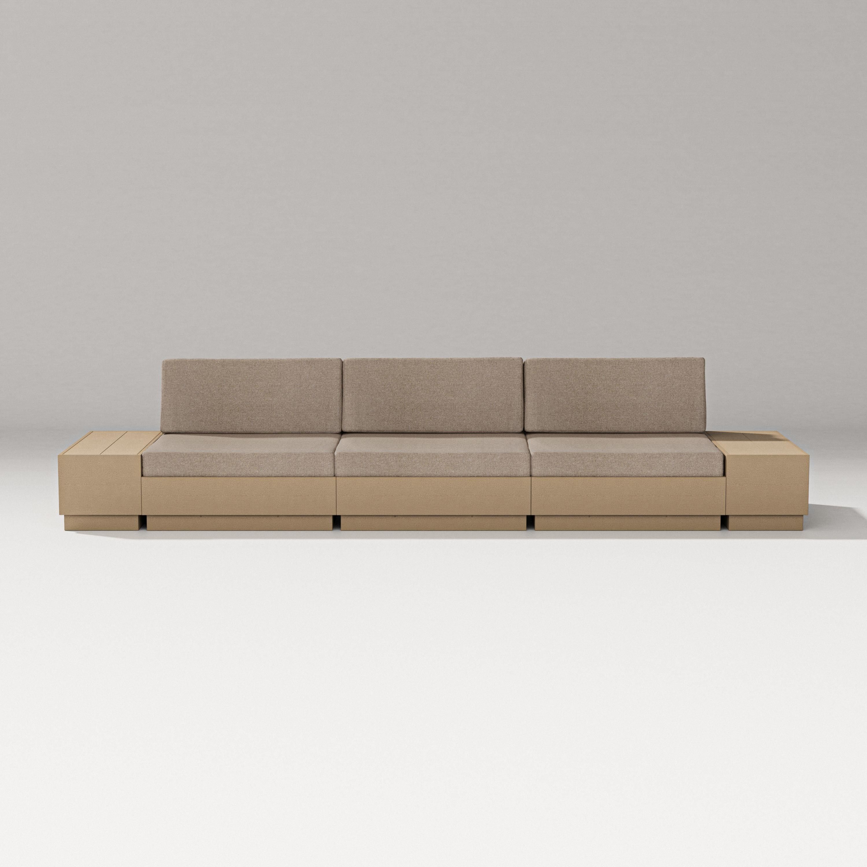 PW Designer Series Elevate Straight Sectional in Vintage Sahara / Spiced Burlap