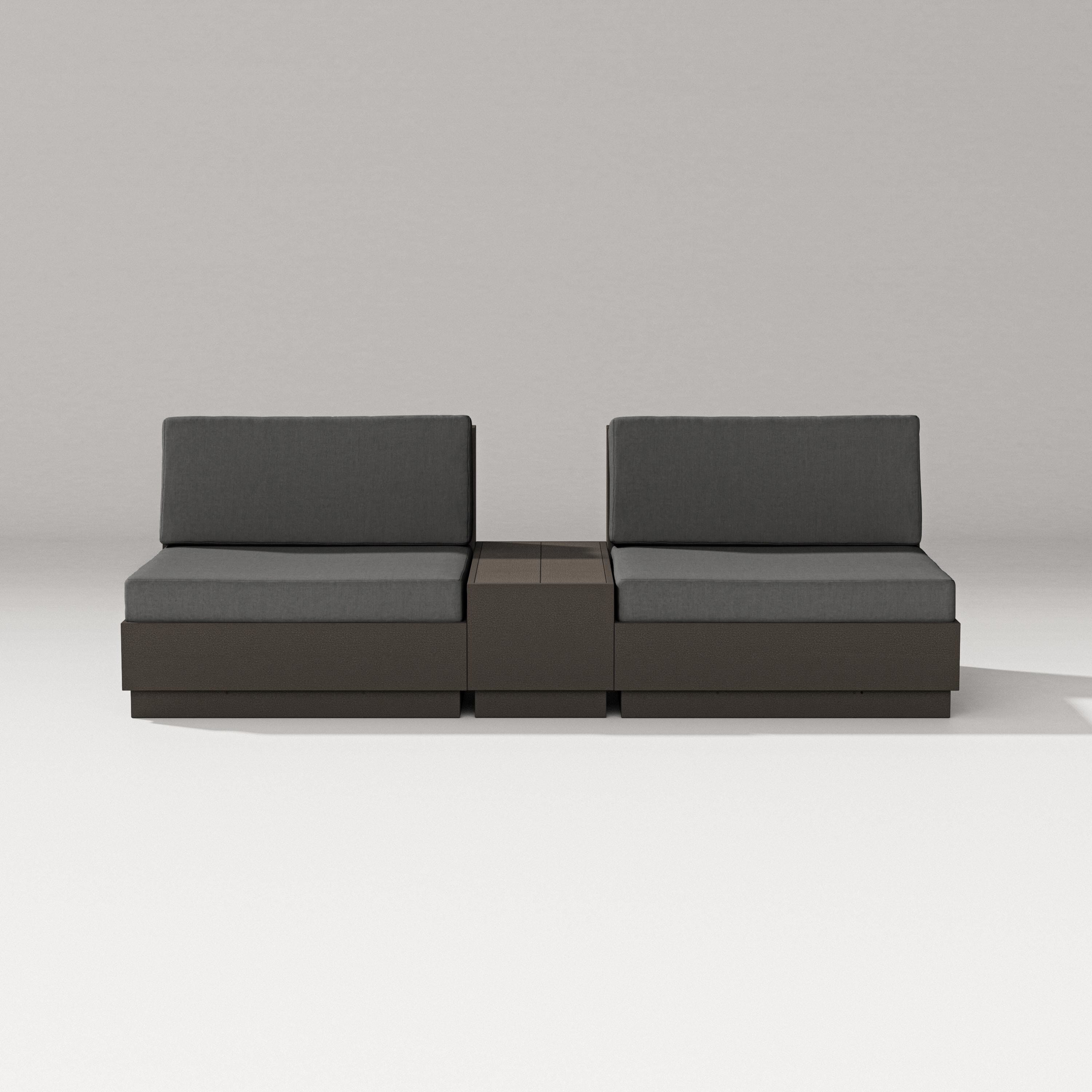 PW Designer Series Elevate Lounge Chair Set in Vintage Coffee / Spectrum Carbon