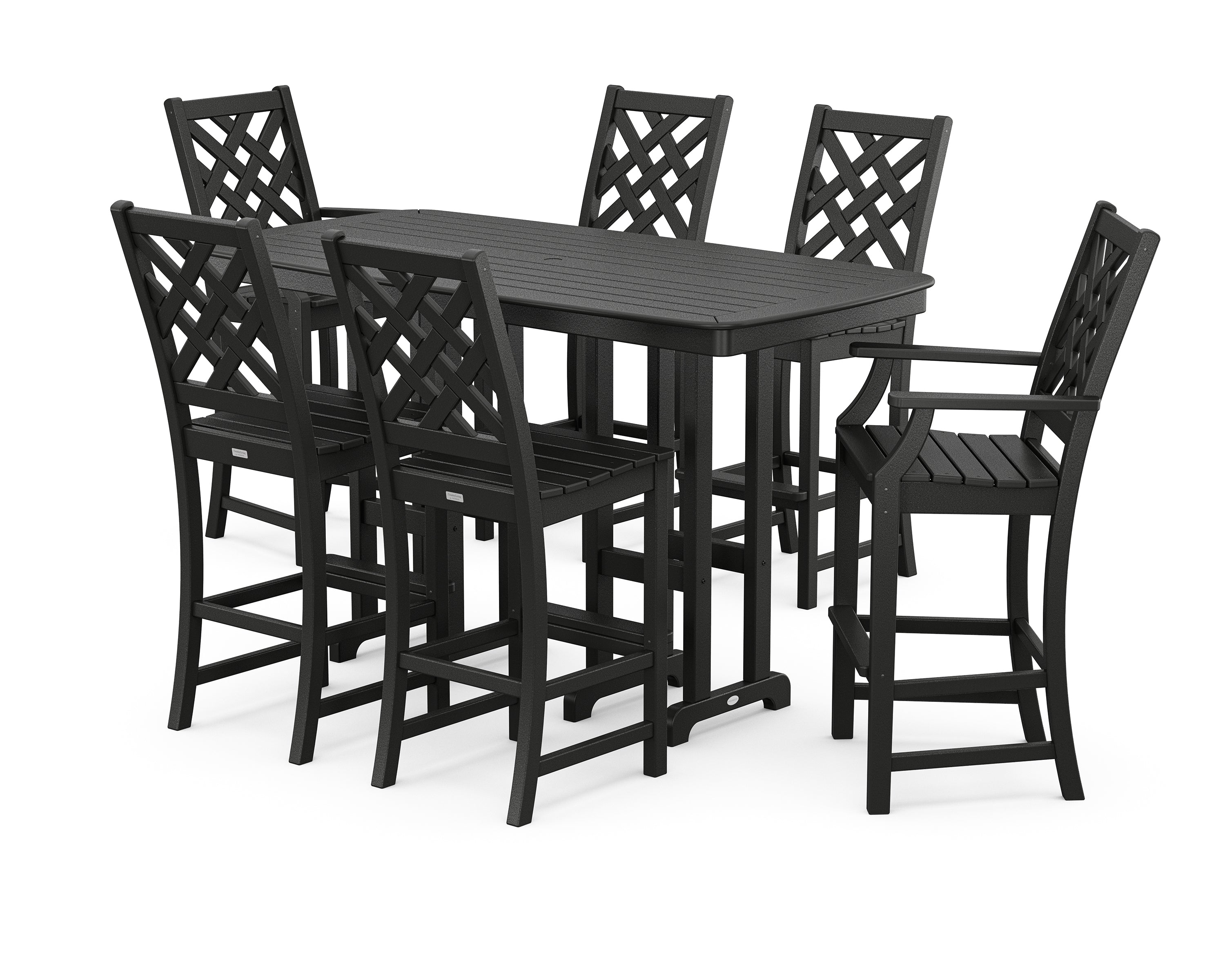 Country Living Wovendale 7-Piece Bar Set in Black