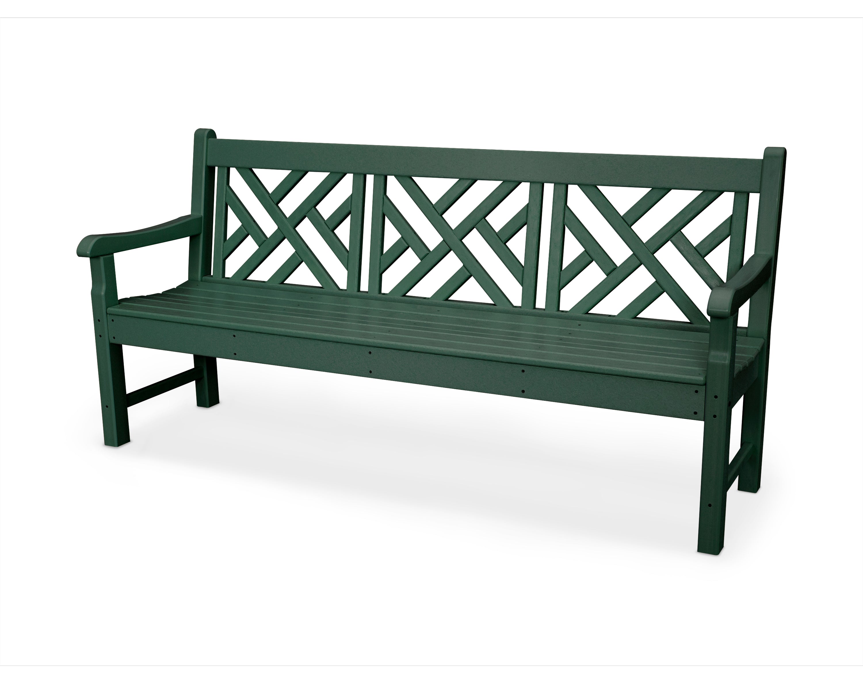 POLYWOOD® Rockford 72" Chippendale Bench in Green