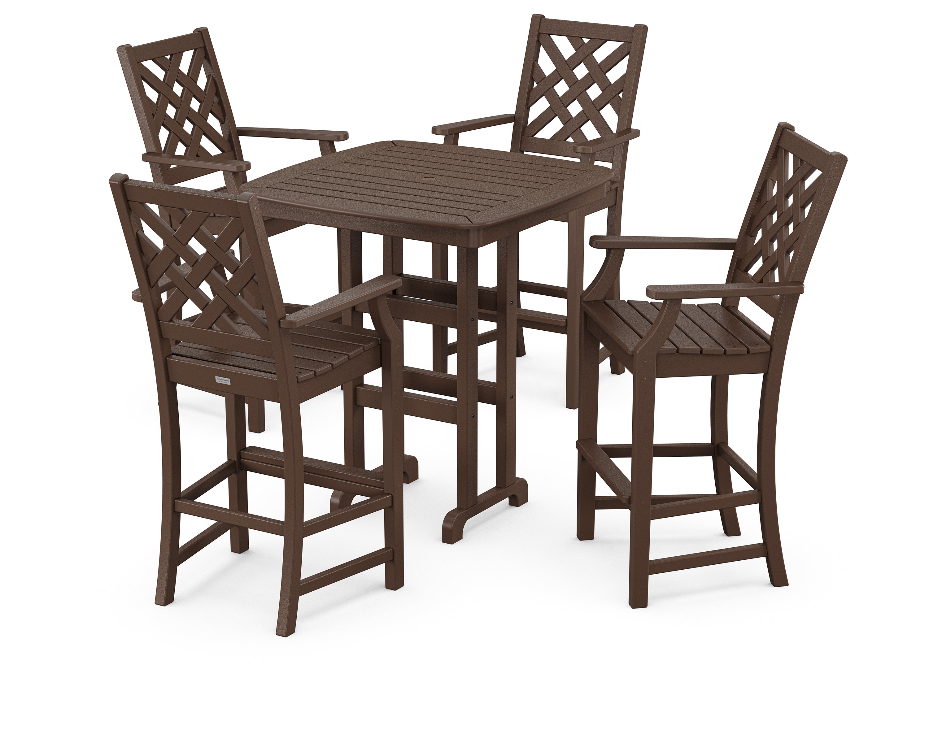 Country Living Wovendale 5-Piece Bar Set in Mahogany