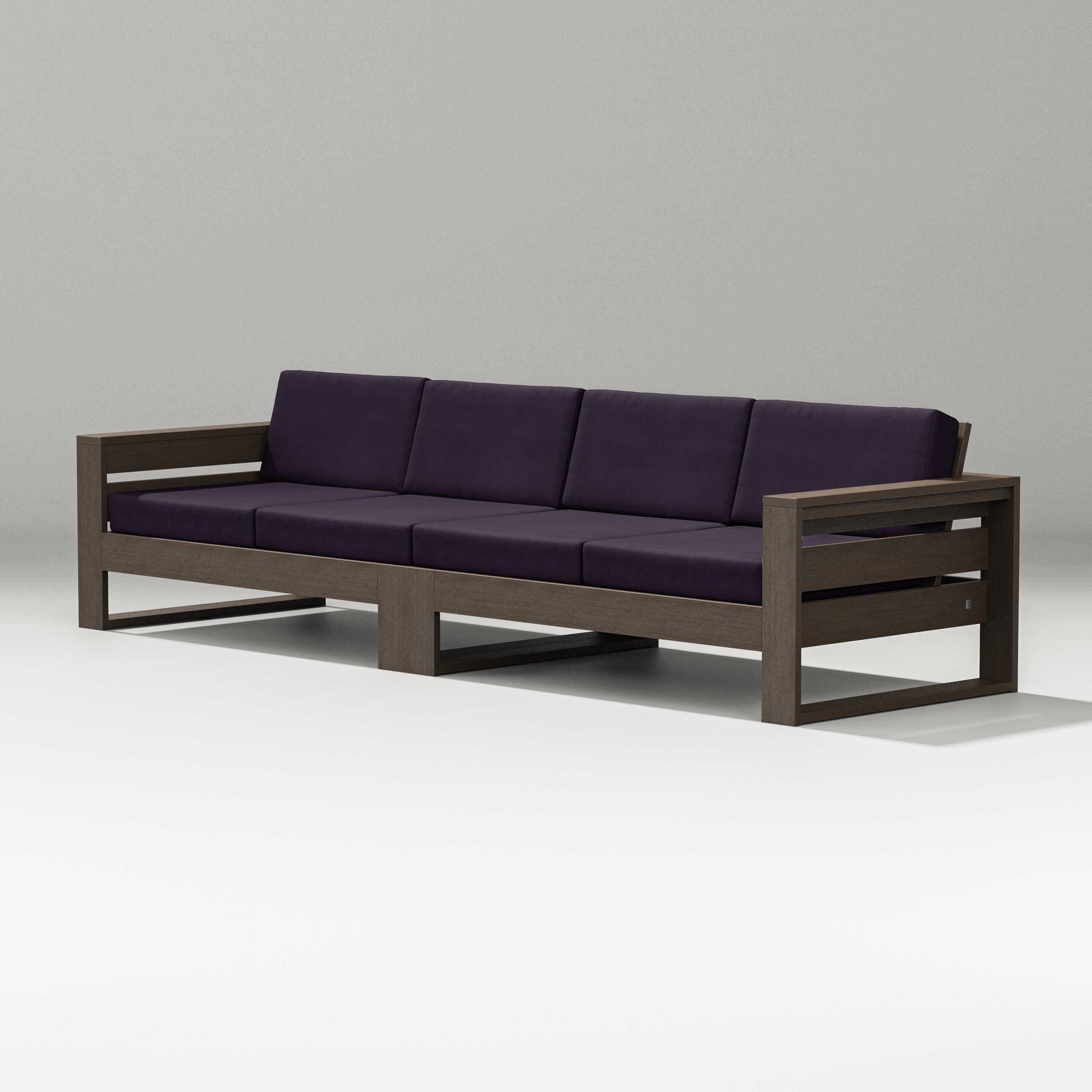 PW Designer Series Latitude Straight Sectional in Kona / Navy Linen