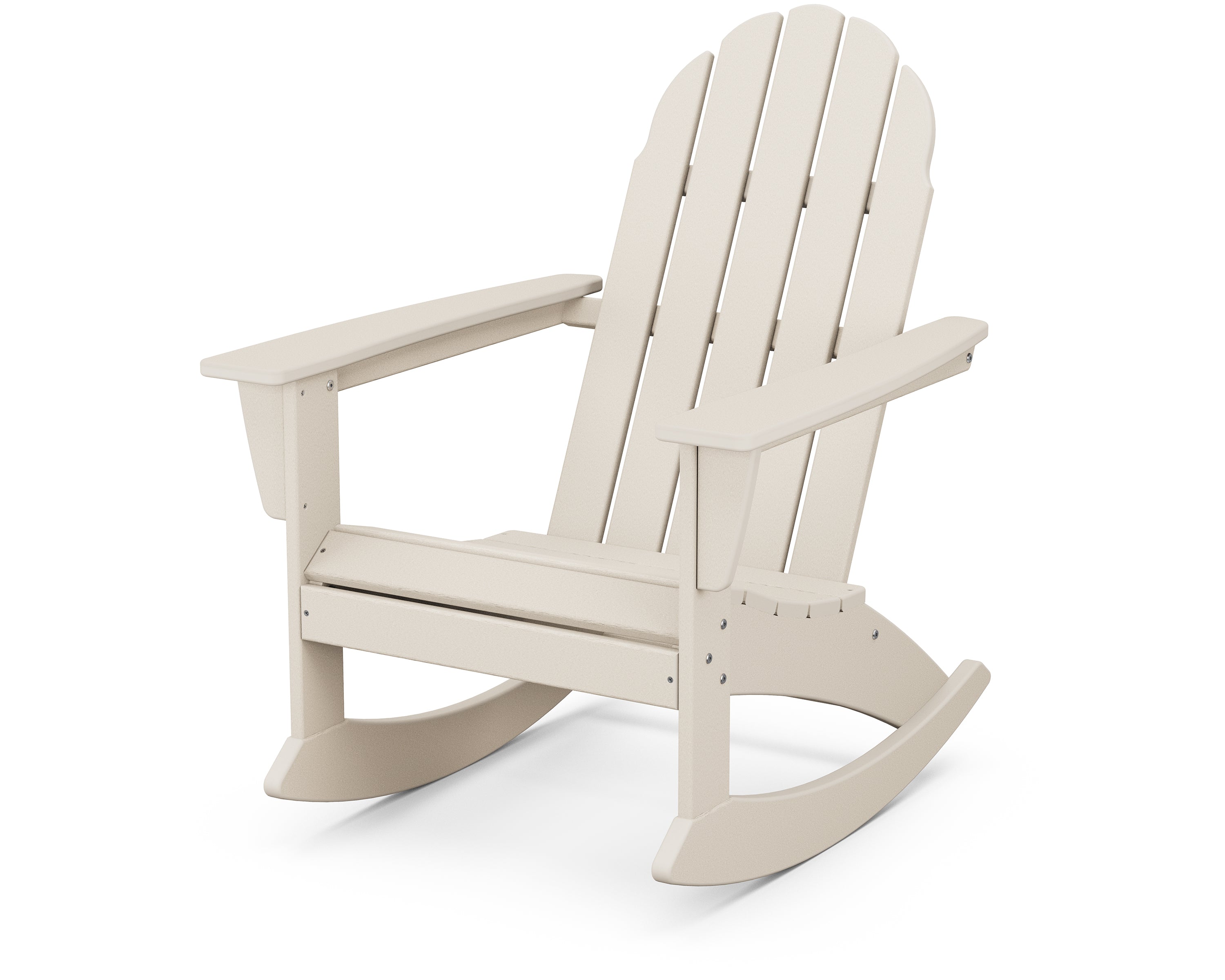 POLYWOOD® Vineyard Adirondack Rocking Chair in Sand