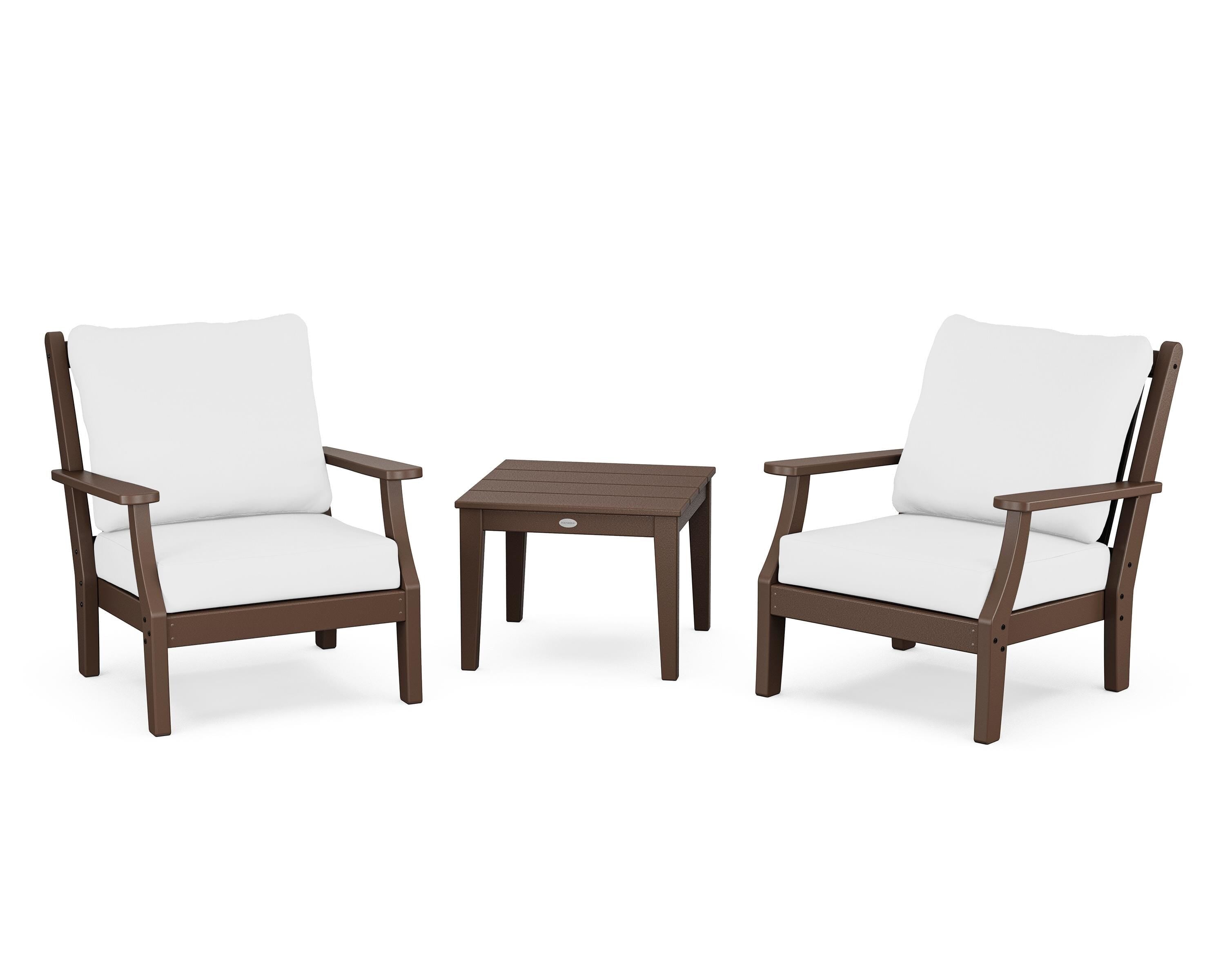 Country Living Wovendale 3-Piece Deep Seating Set in Mahogany / Natural