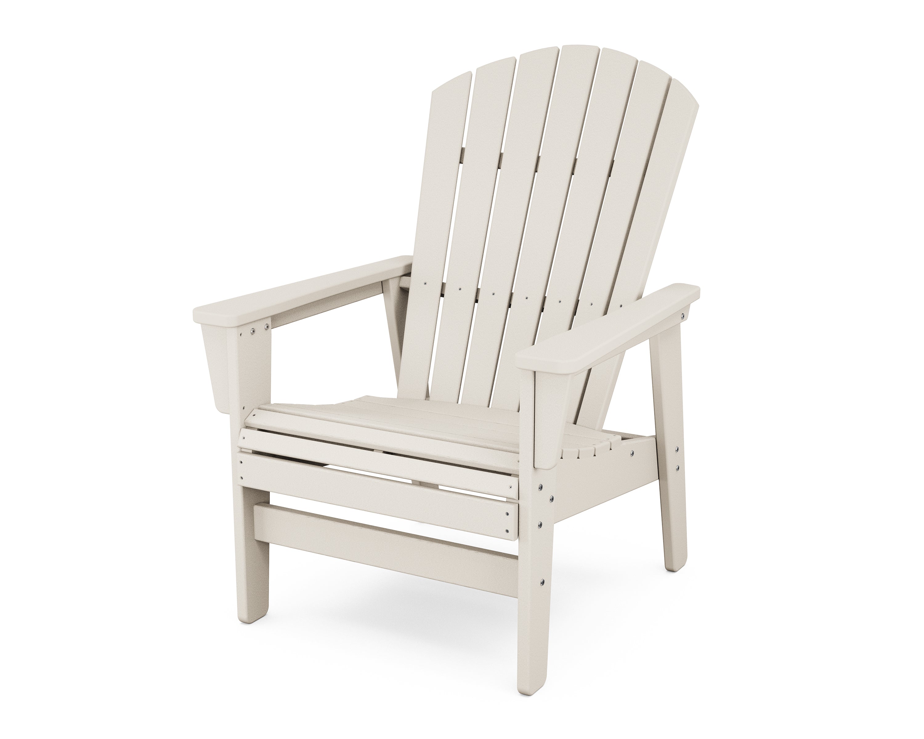 POLYWOOD Nautical Grand Upright Adirondack Chair in Sand