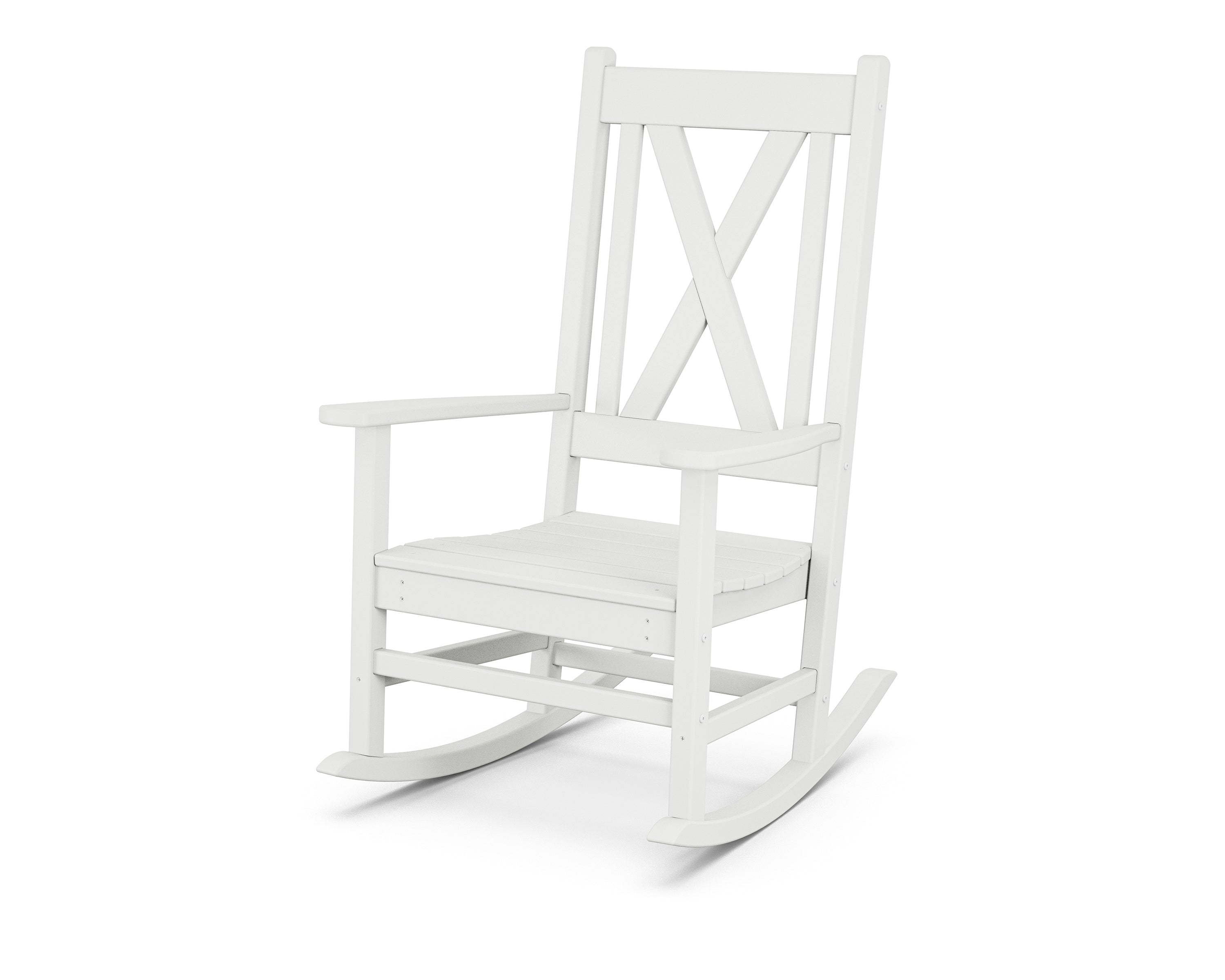 POLYWOOD® Braxton Porch Rocking Chair in White