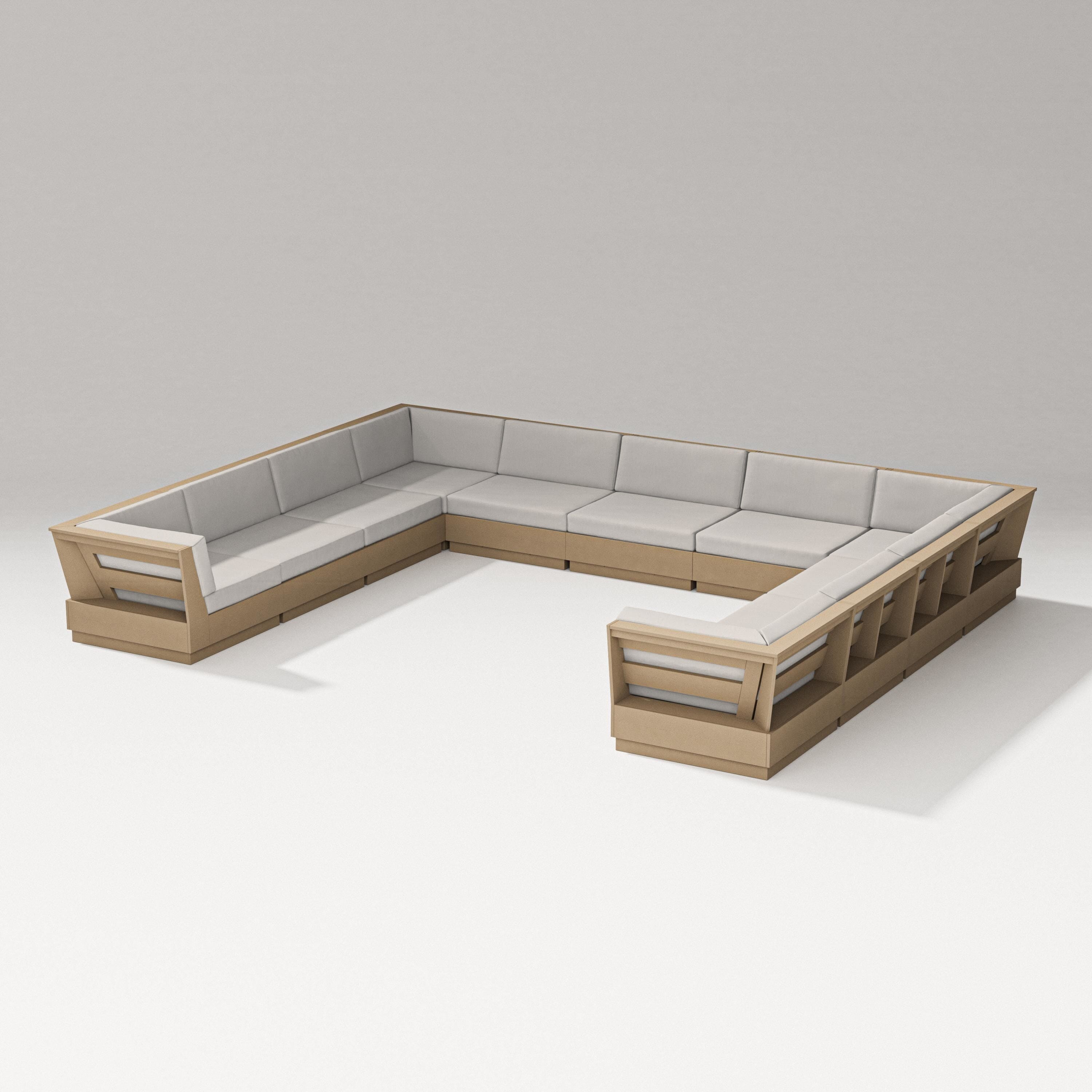 PW Designer Series Elevate Large U-Shaped Sectional in Vintage Sahara / Cast Ash