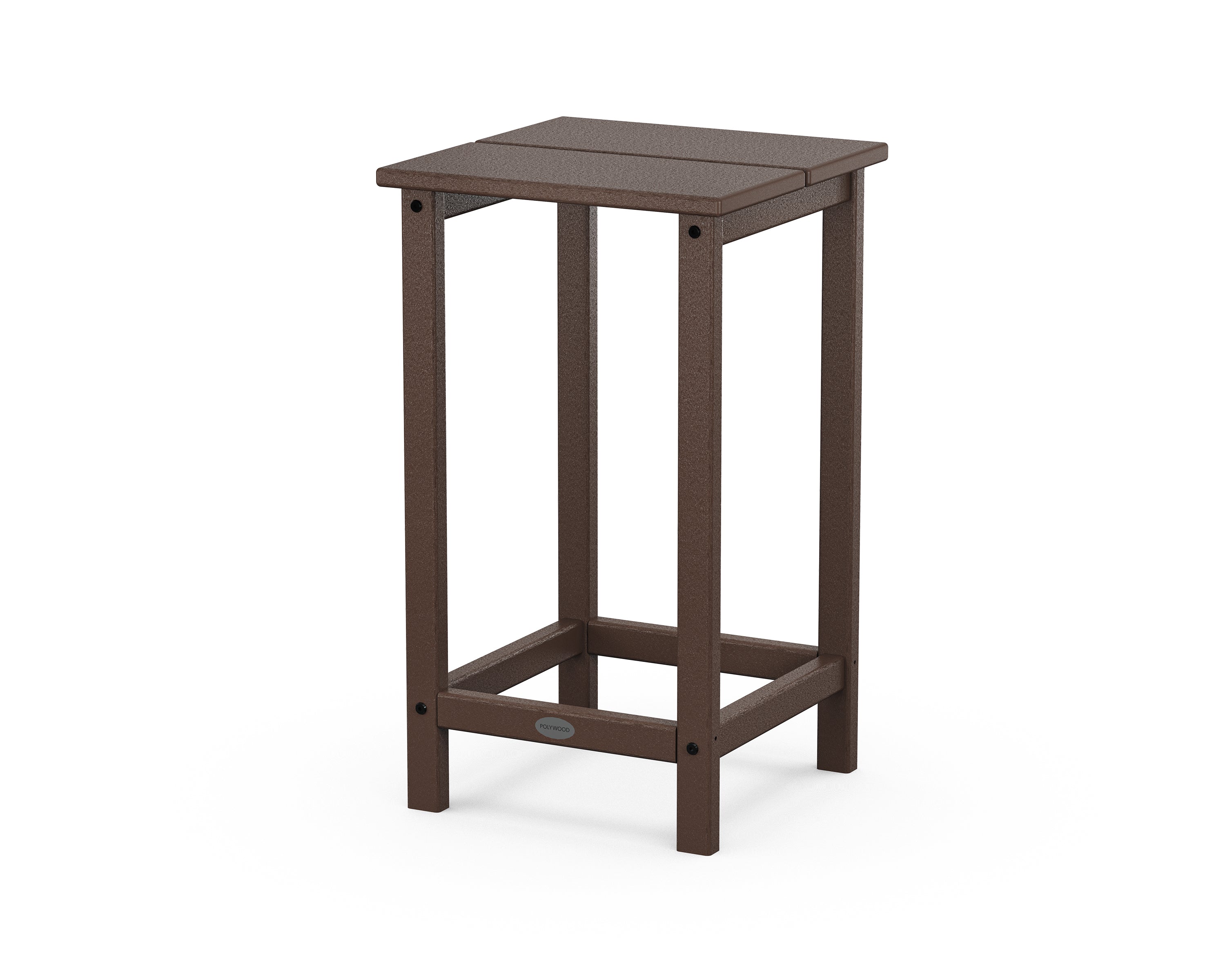 POLYWOOD Studio Square Counter Side Table in Mahogany