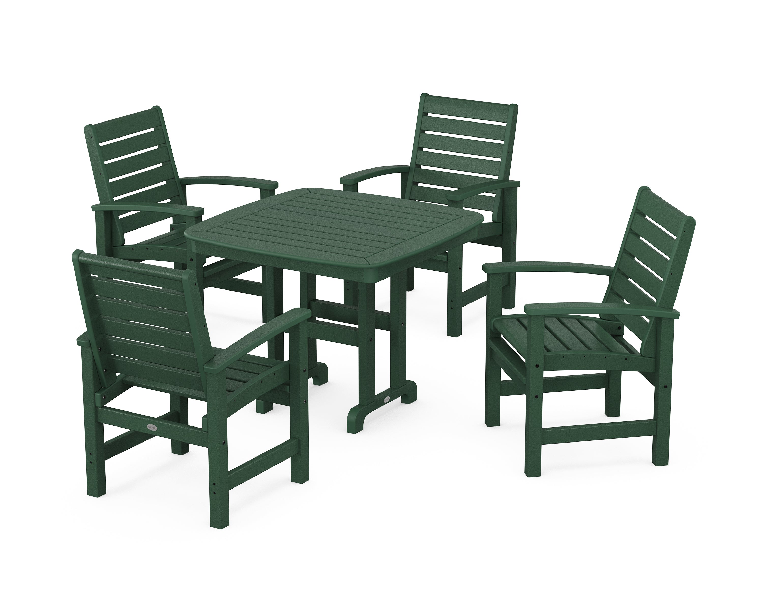 POLYWOOD® Signature 5-Piece Dining Set in Green