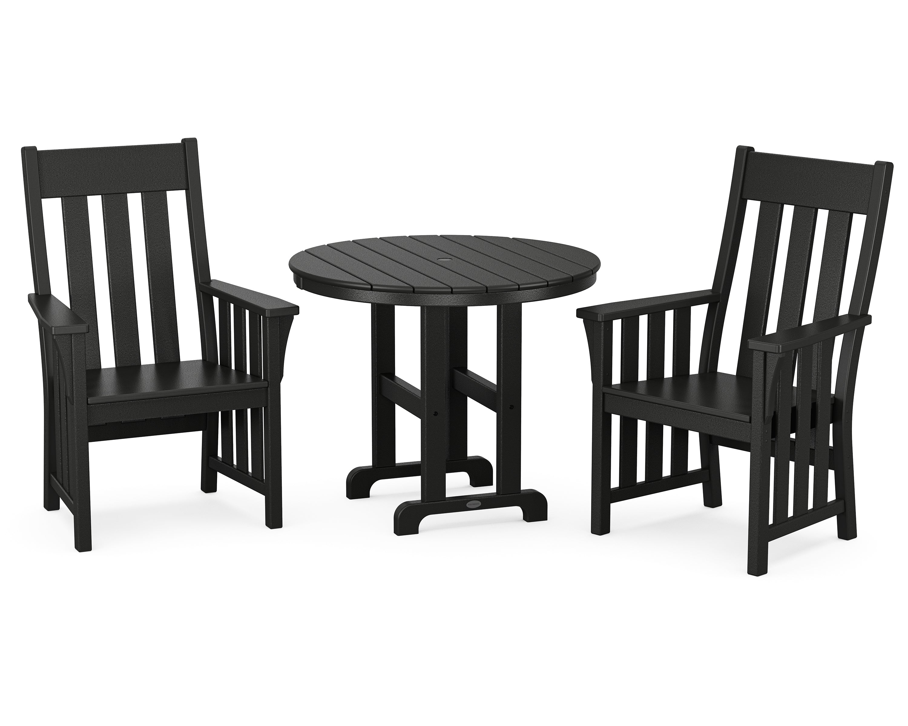 Martha Stewart by POLYWOOD® Acadia 3-Piece Farmhouse Dining Set in Black