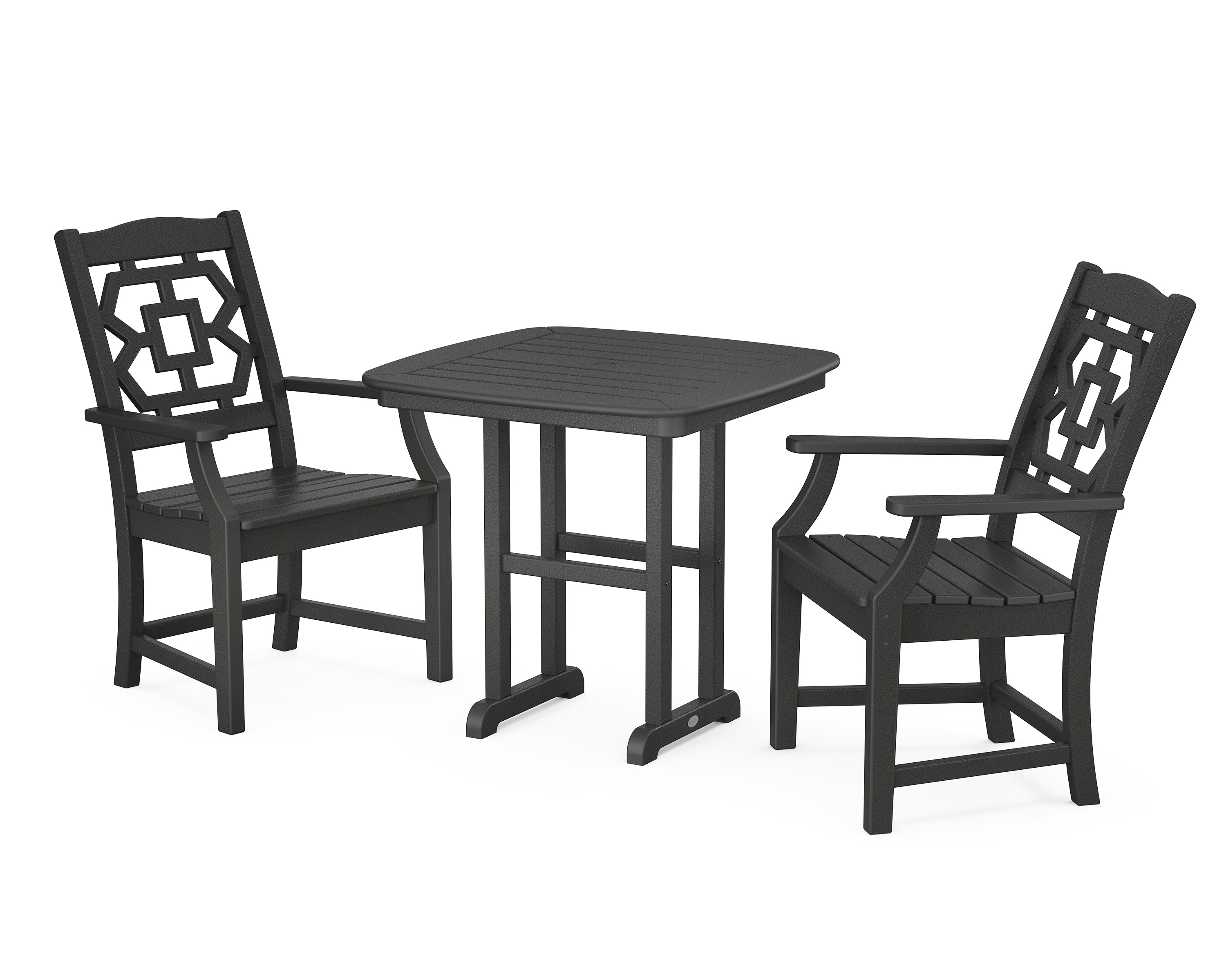 Martha Stewart by POLYWOOD® Chinoiserie 3-Piece Dining Set in Black