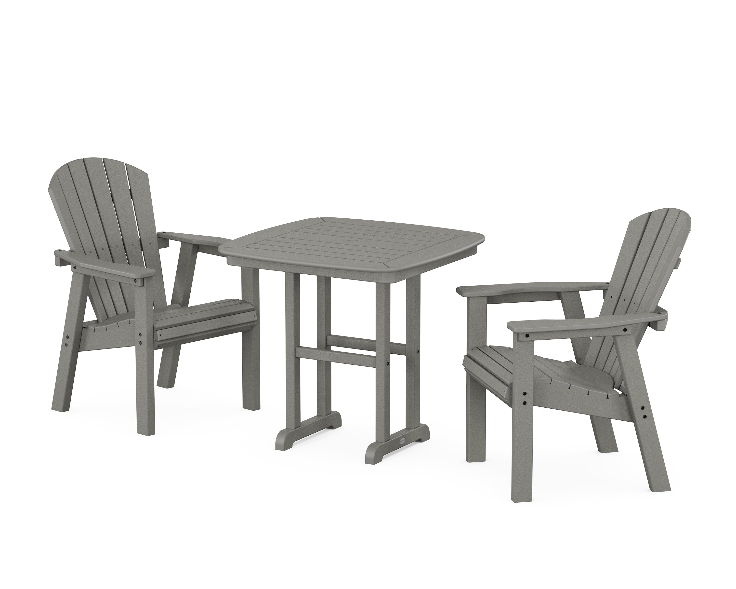 POLYWOOD® Seashell 3-Piece Dining Set in Slate Grey