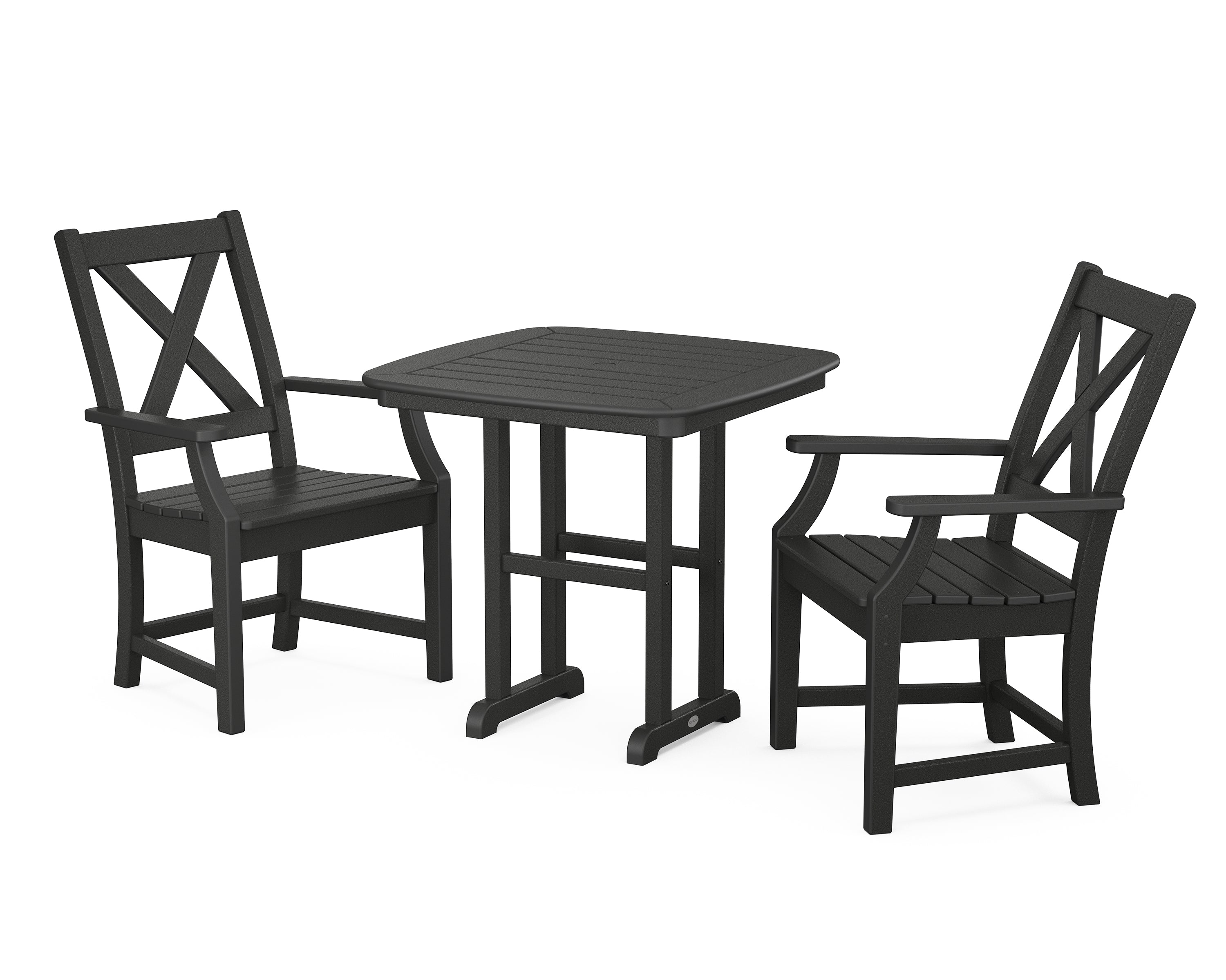 POLYWOOD® Braxton 3-Piece Dining Set in Black