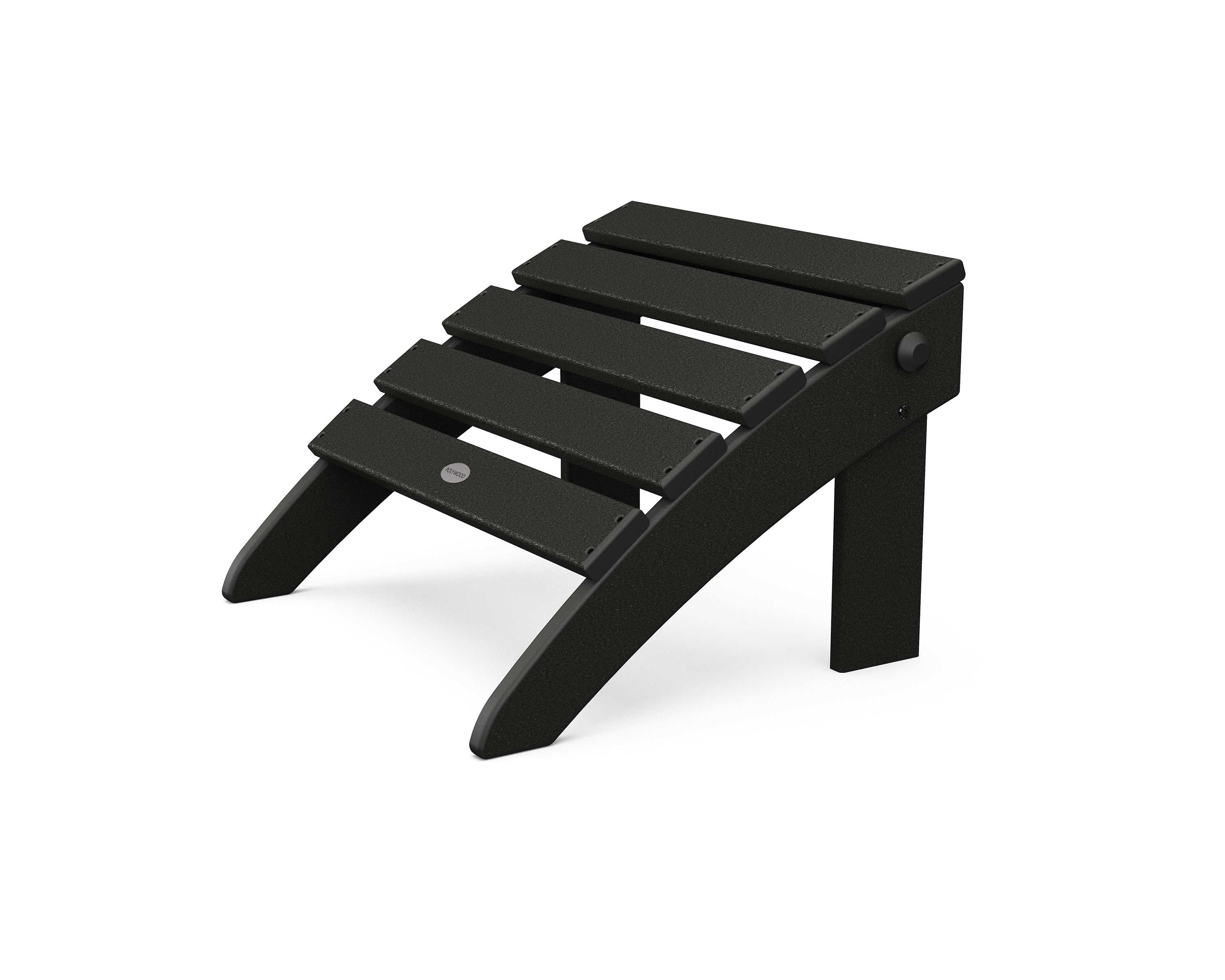 POLYWOOD Classic Adirondack Folding Ottoman in Black