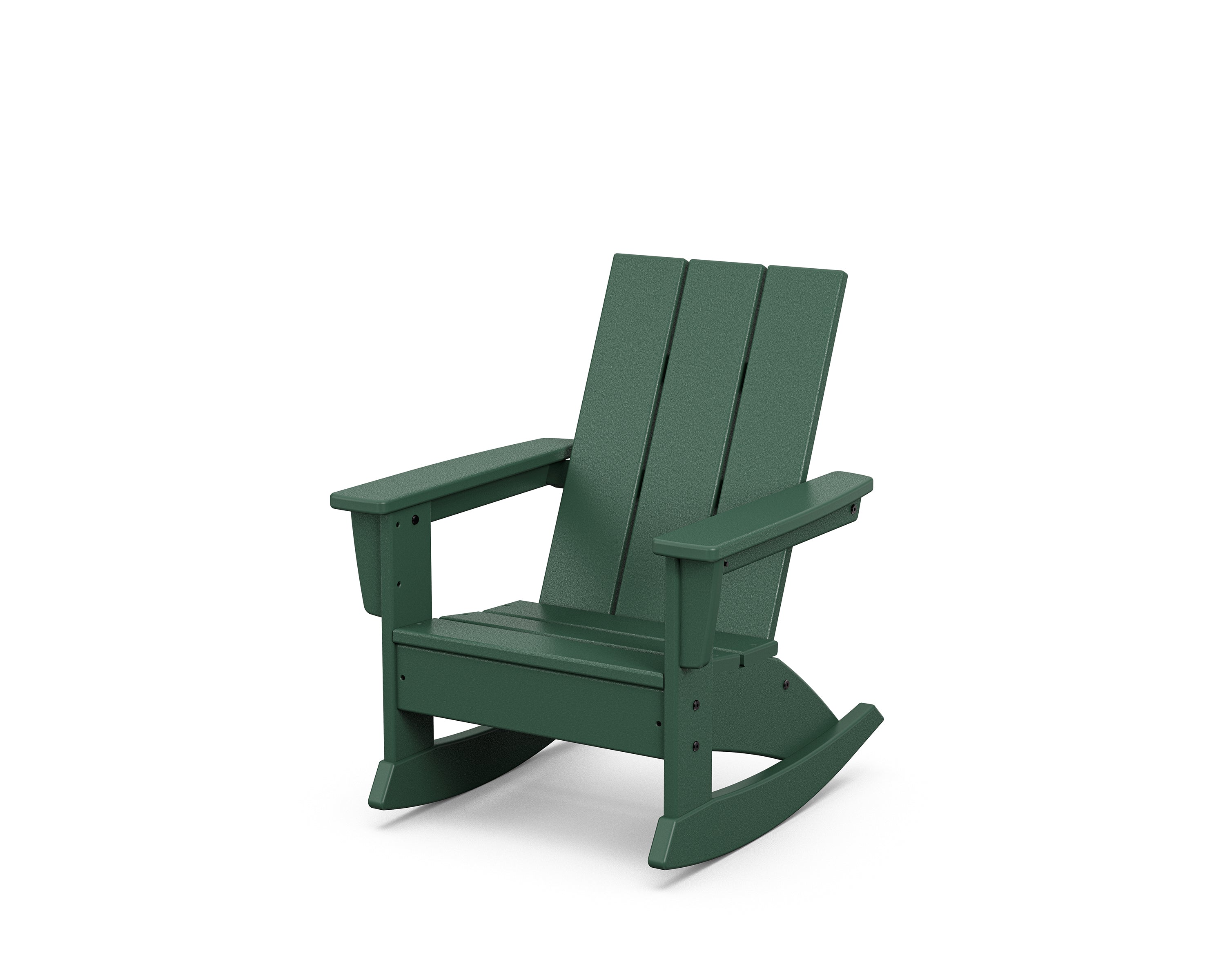 POLYWOOD Kids Modern Adirondack Rocking Chair in Green