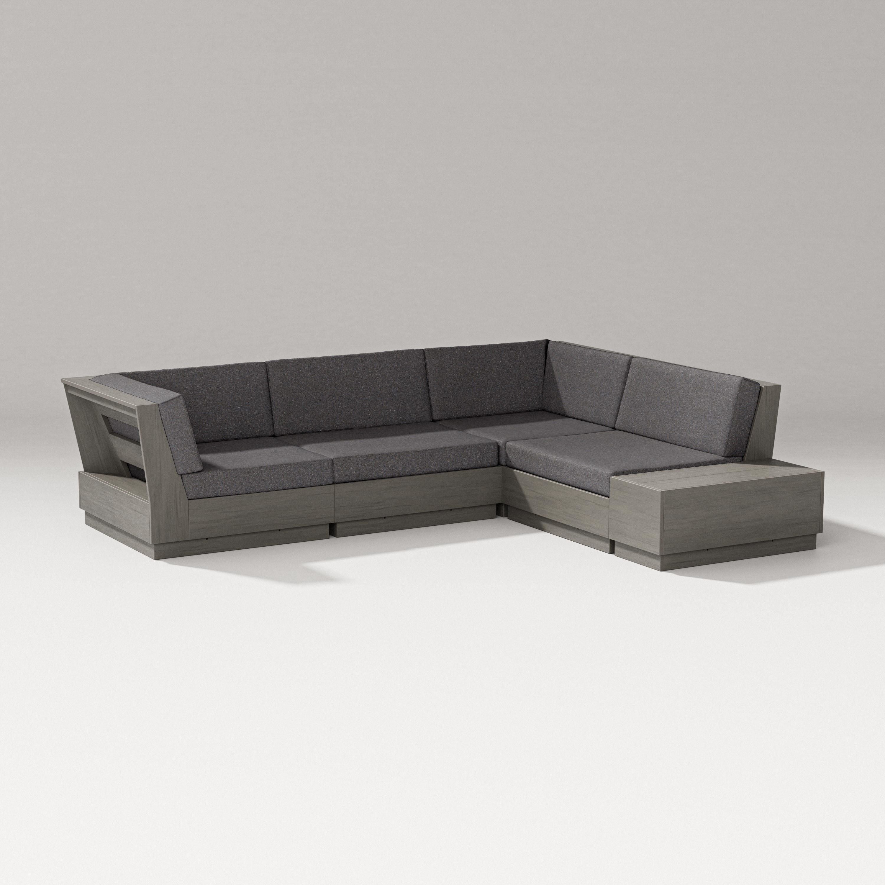 PW Designer Series Elevate Corner Sectional in Driftwood / Ash Charcoal
