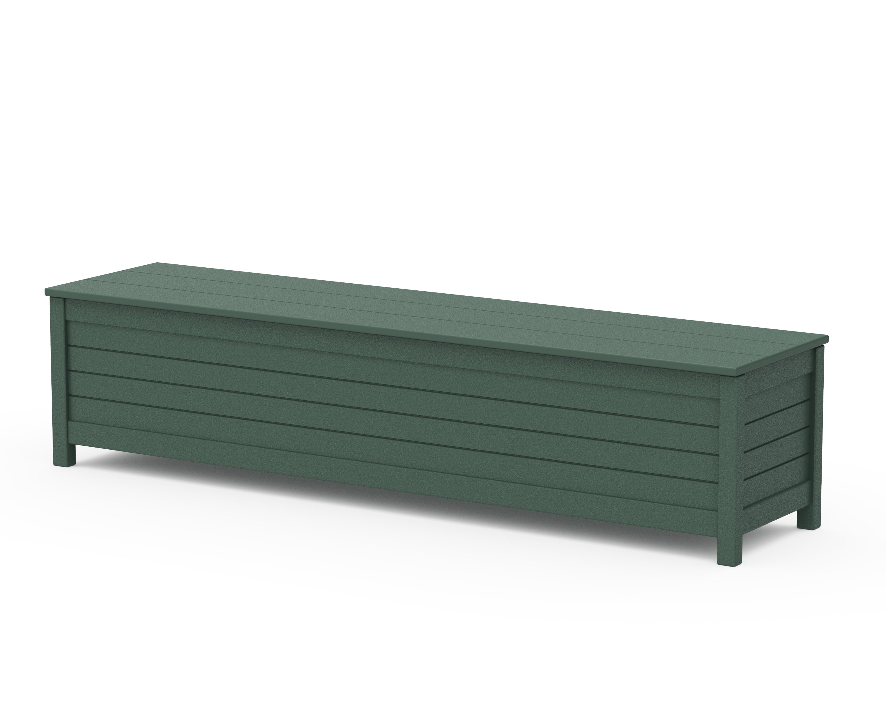 POLYWOOD Nautical 72” Storage Bench in Green