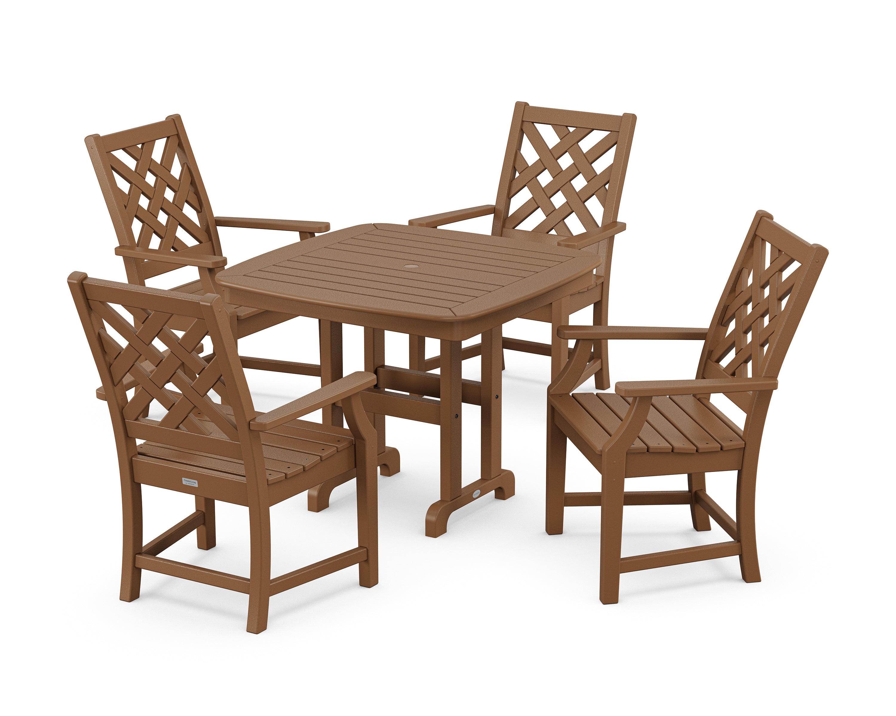 Country Living Wovendale 5-Piece Dining Set in Teak