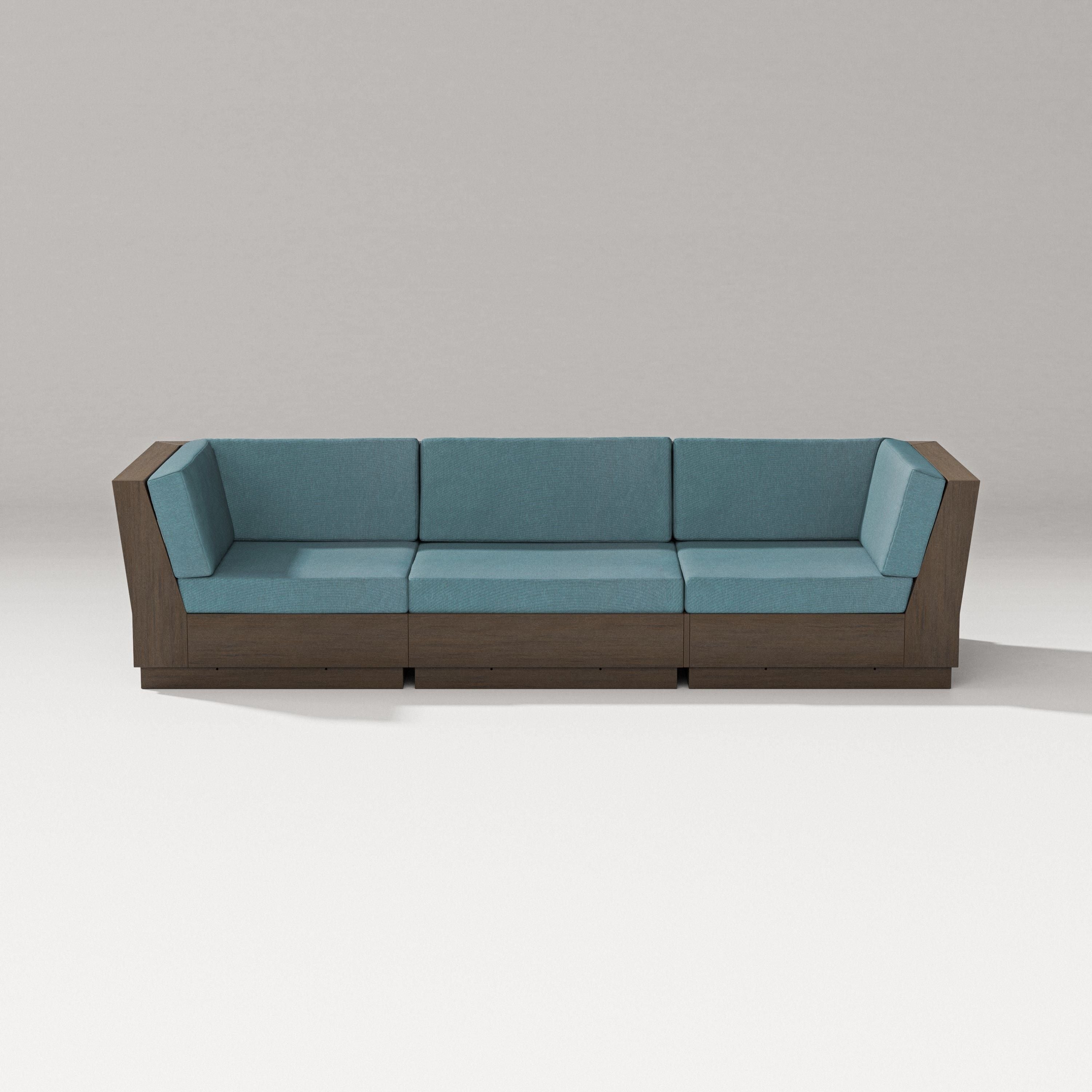 PW Designer Series Elevate Sofa Sectional in Kona / Ocean Teal