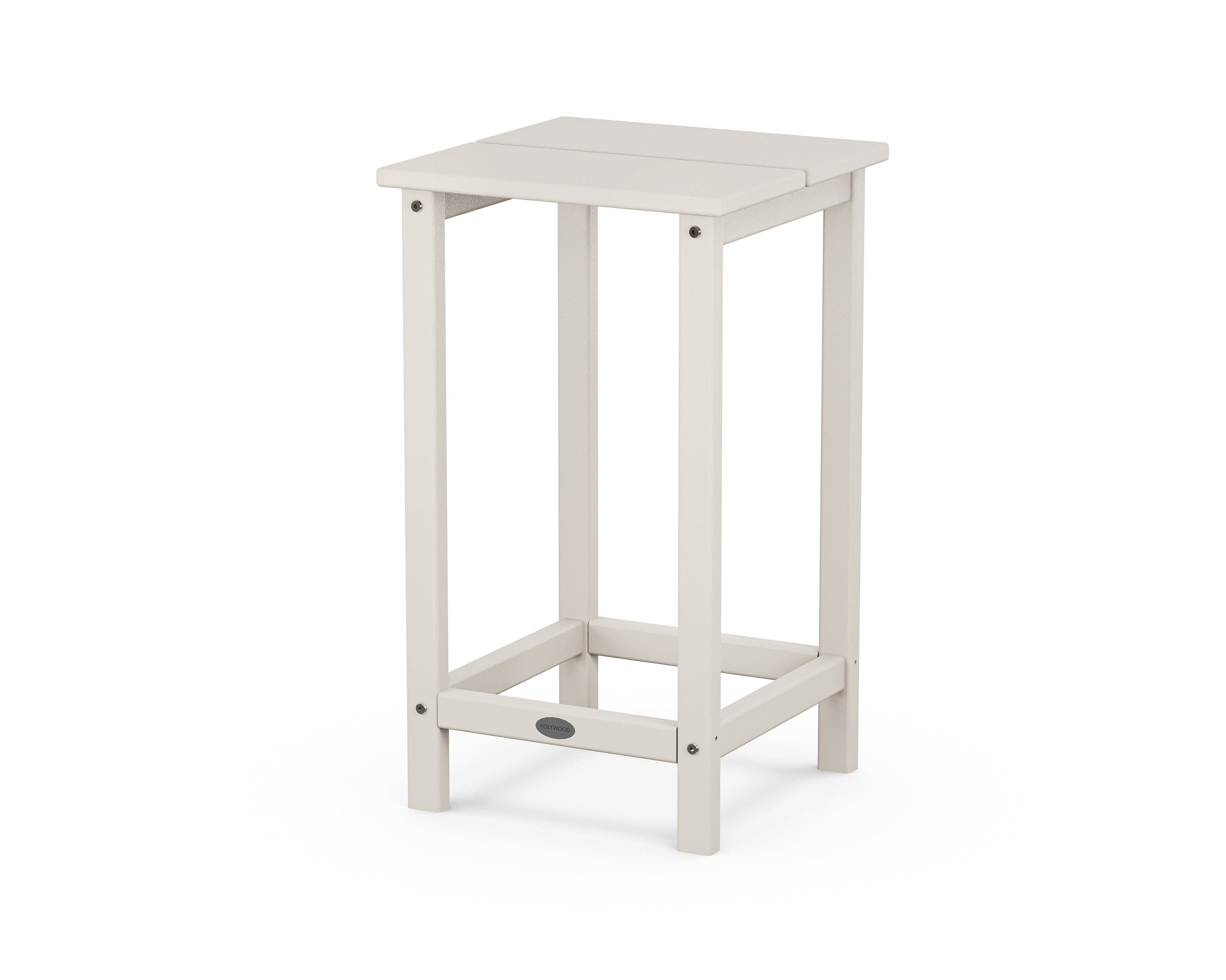 POLYWOOD Studio Square Counter Side Table in Sand