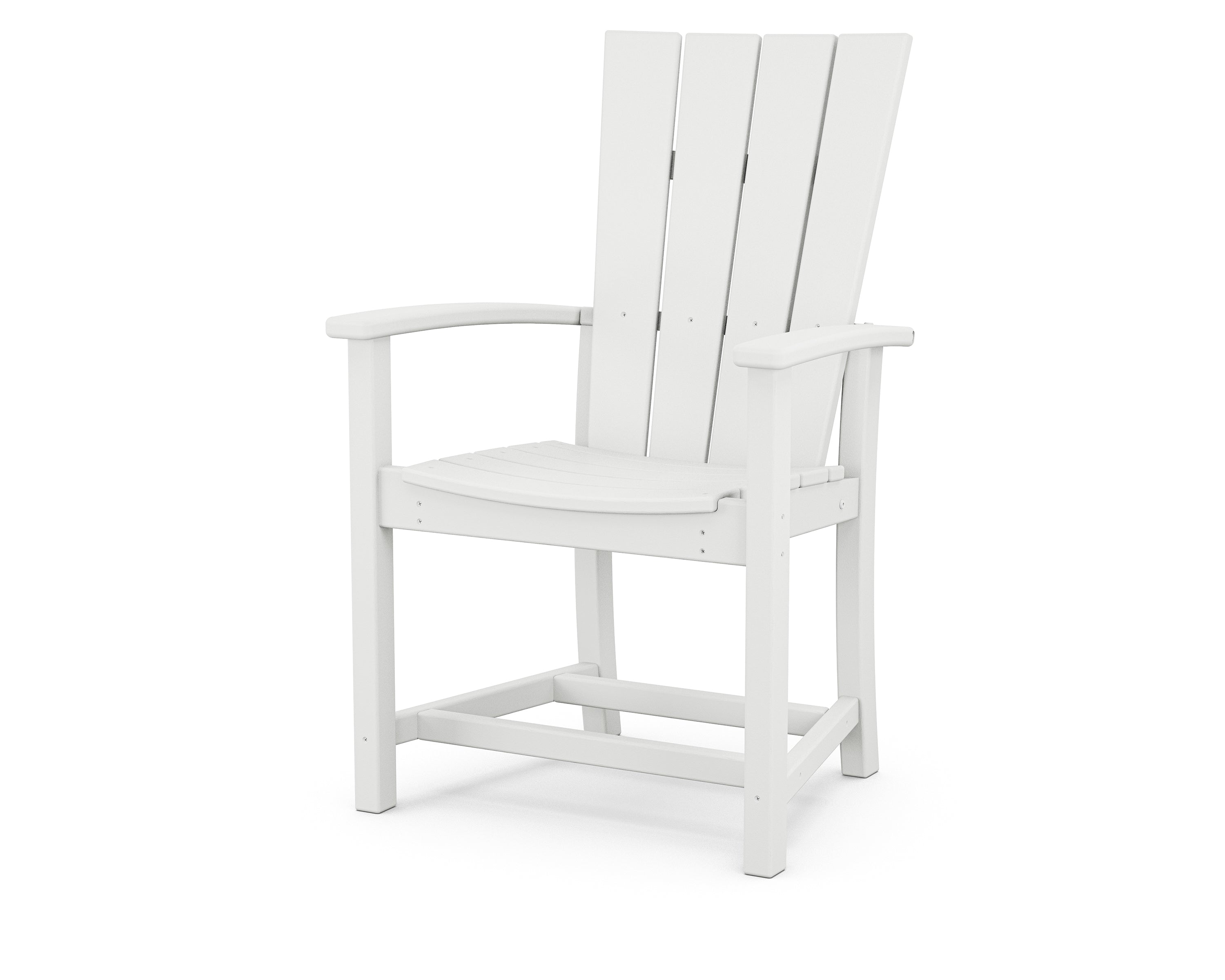 POLYWOOD Quattro Adirondack Dining Chair in White