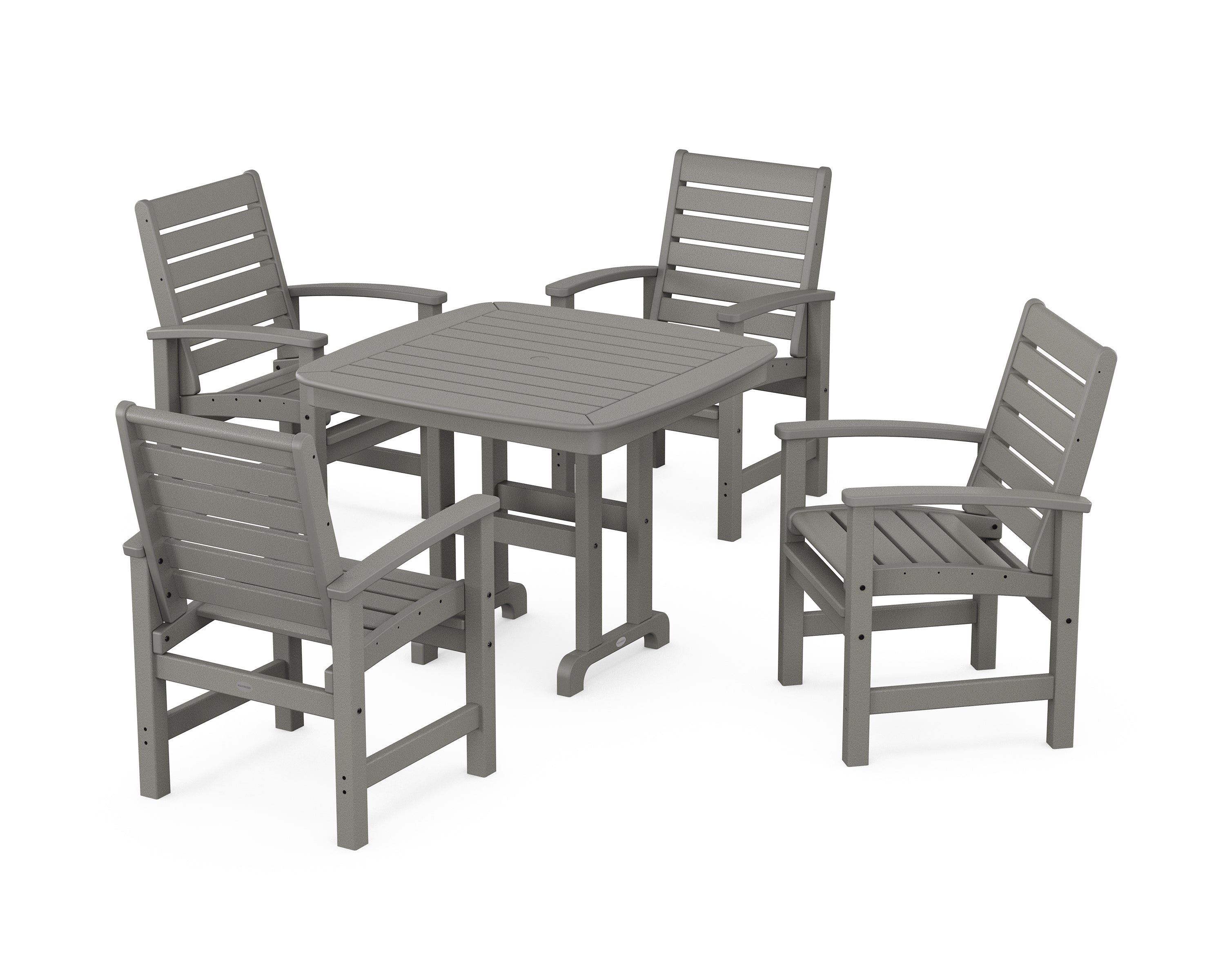 POLYWOOD® Signature 5-Piece Dining Set in Slate Grey