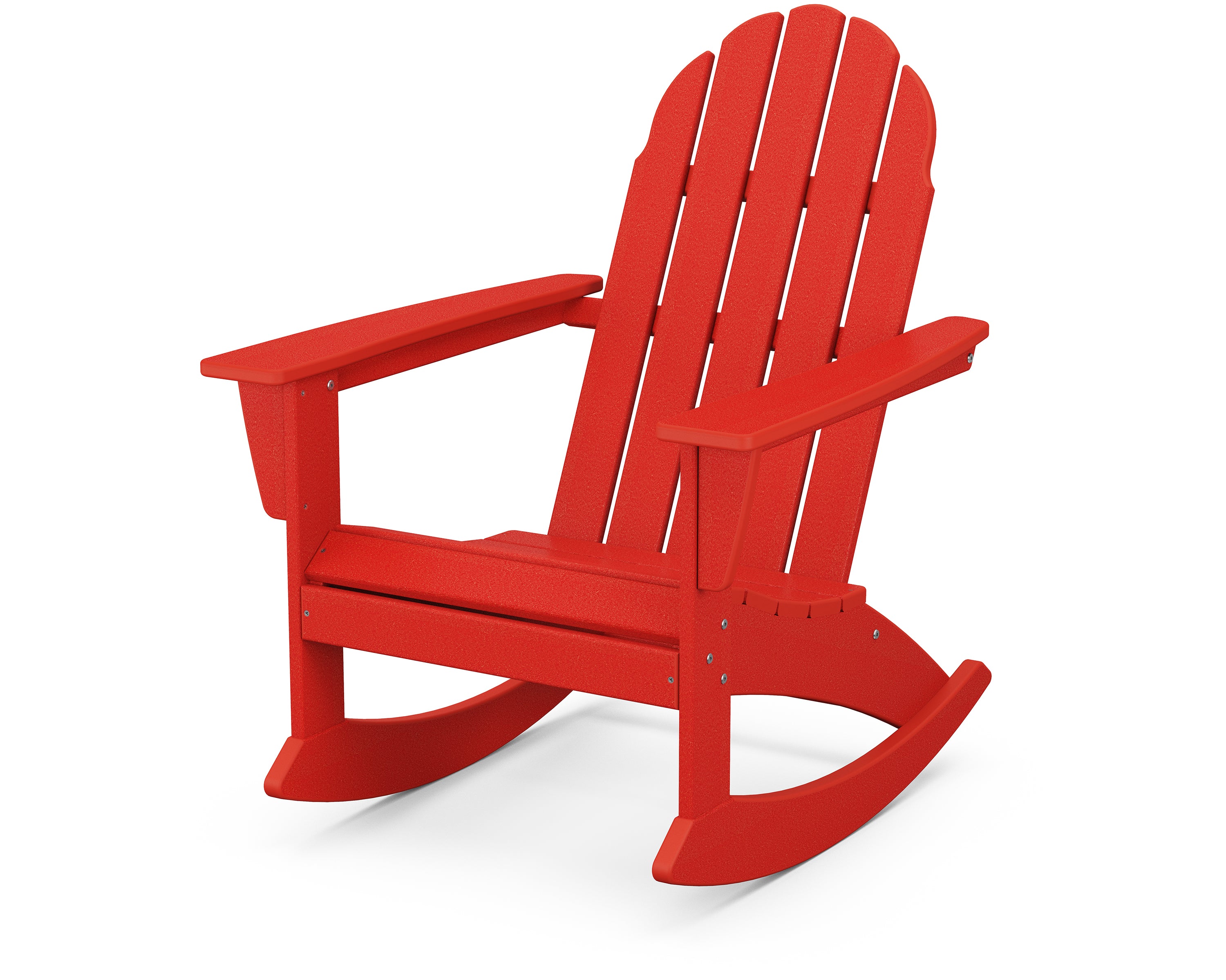 POLYWOOD® Vineyard Adirondack Rocking Chair in Sunset Red
