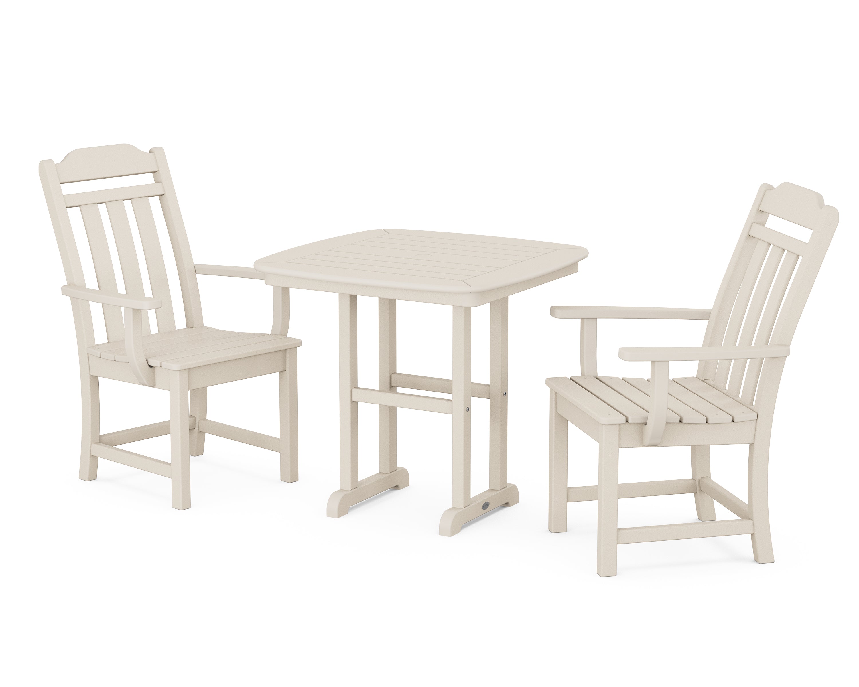 Polywood Country Living 3-Piece Dining Set in Sand