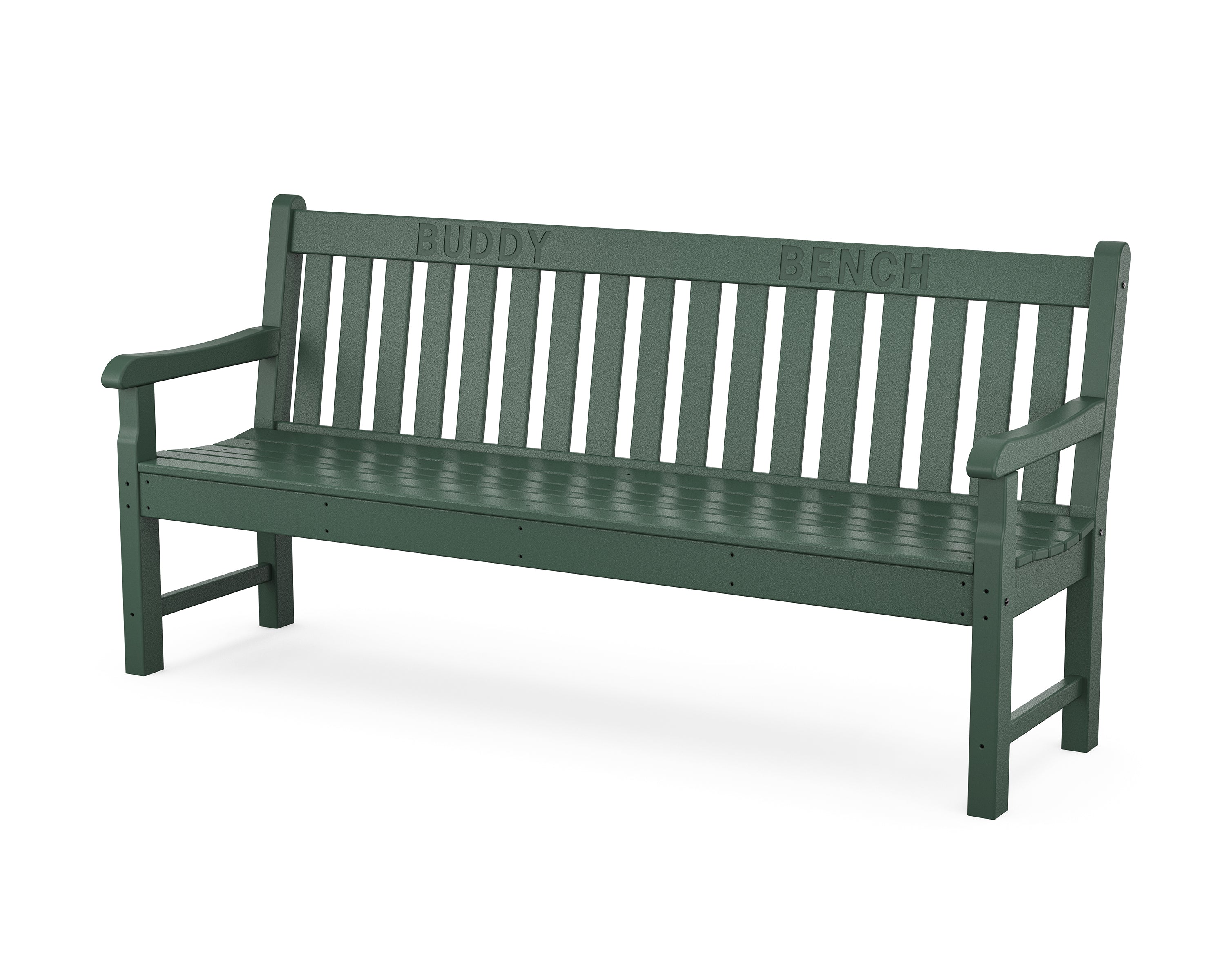POLYWOOD® 72” Buddy Bench in Green