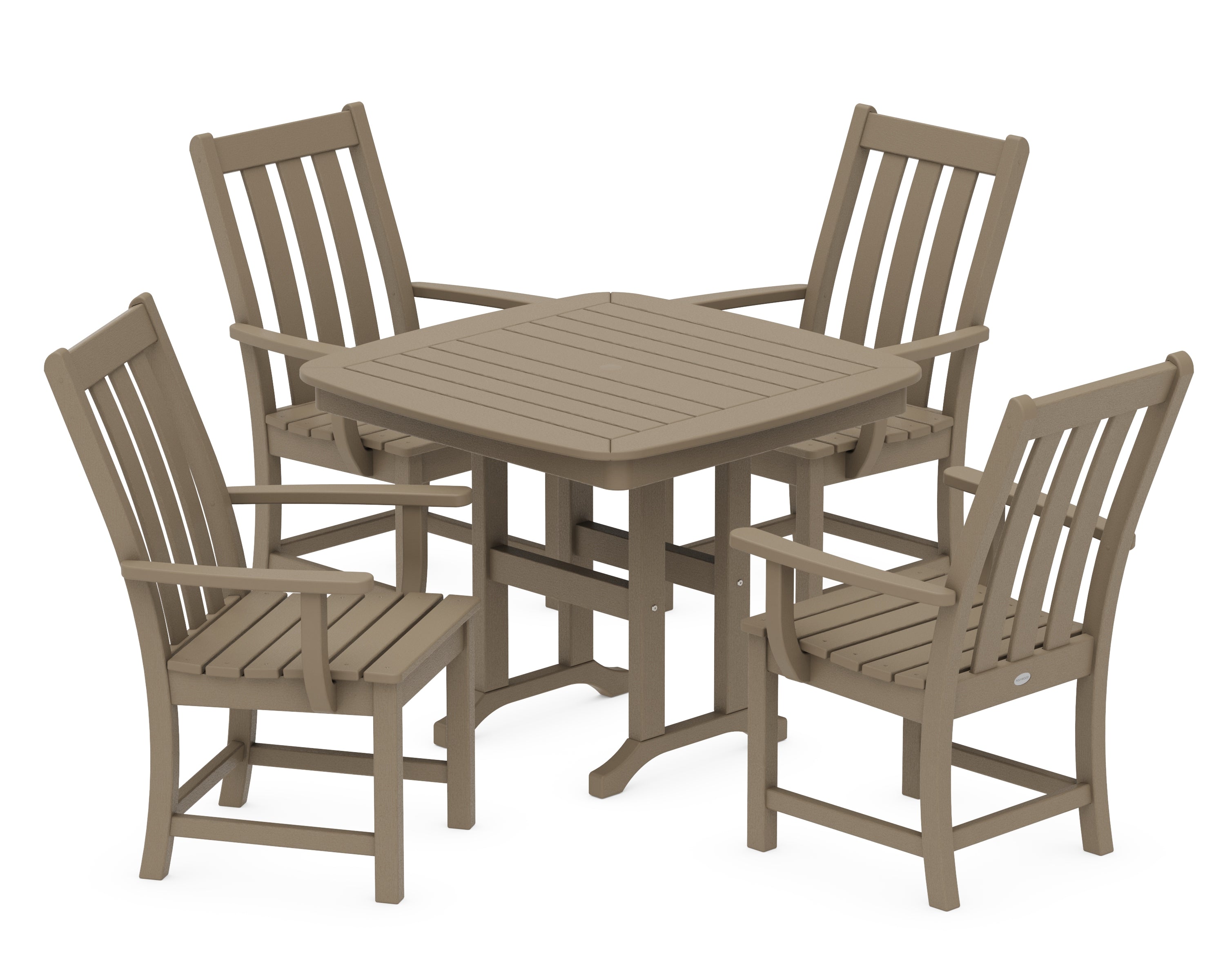 POLYWOOD Vineyard 5-Piece Dining Set in Vintage Sahara