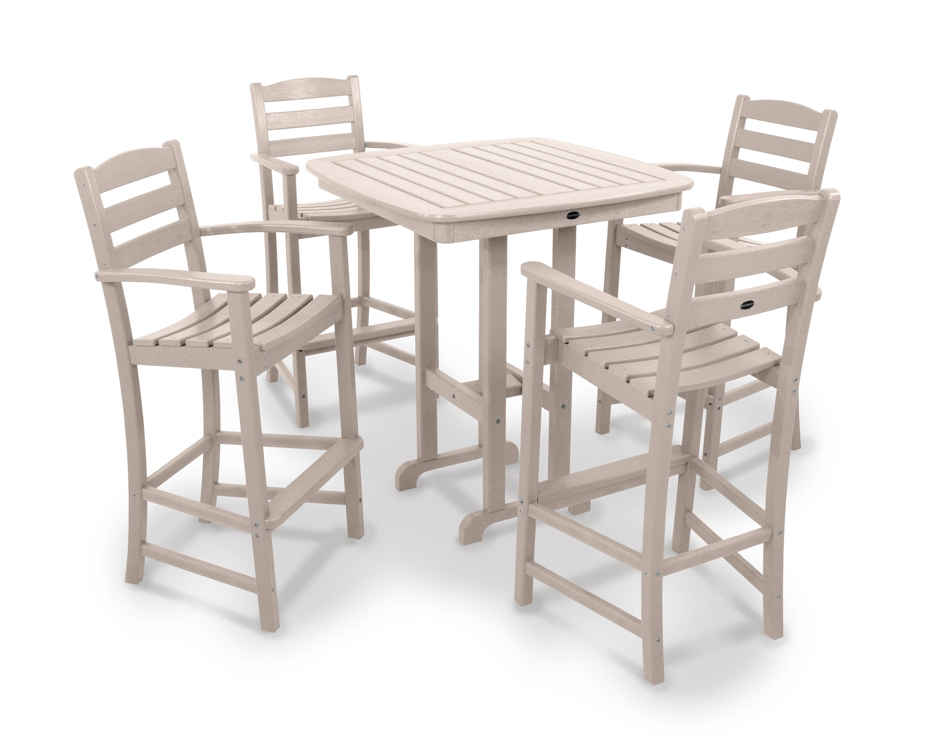 POLYWOOD® La Casa Café 5-Piece Bar Set in Sand