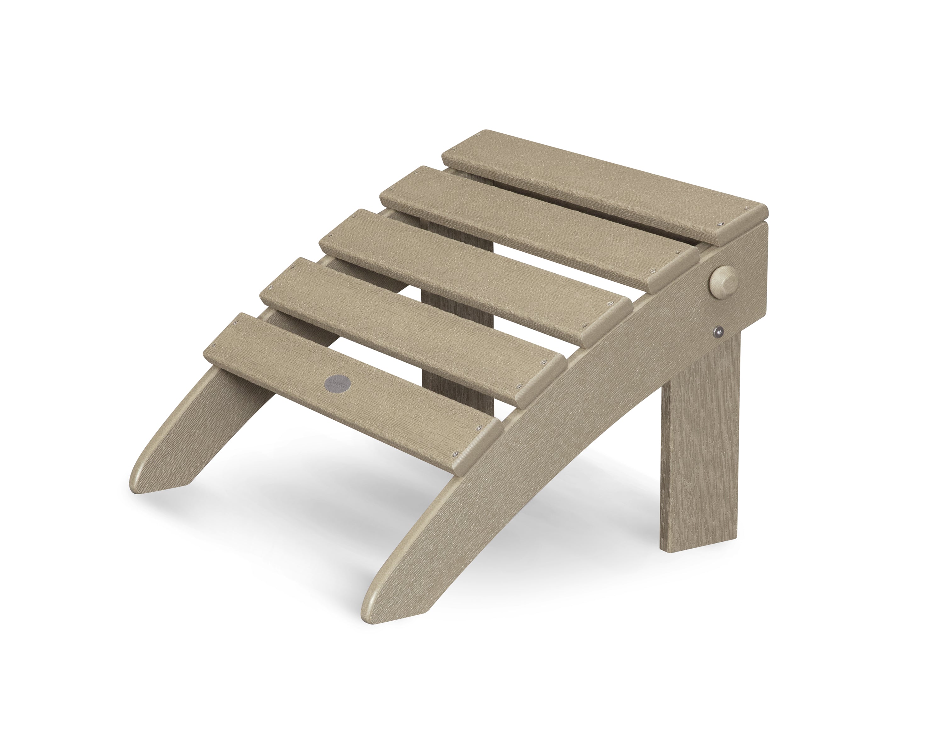 POLYWOOD Classic Adirondack Folding Ottoman in Vintage Sahara