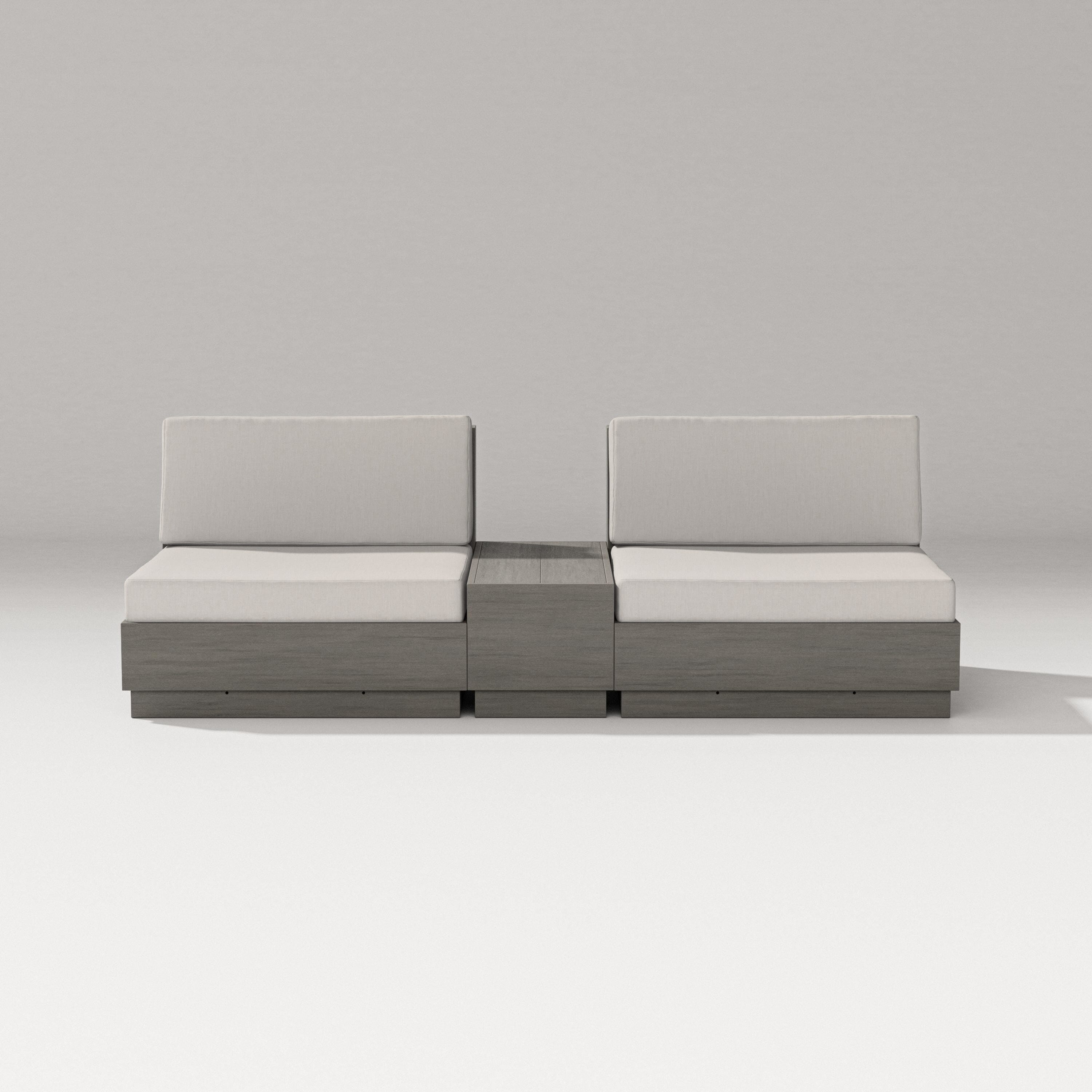 PW Designer Series Elevate Lounge Chair Set in Driftwood / Cast Ash