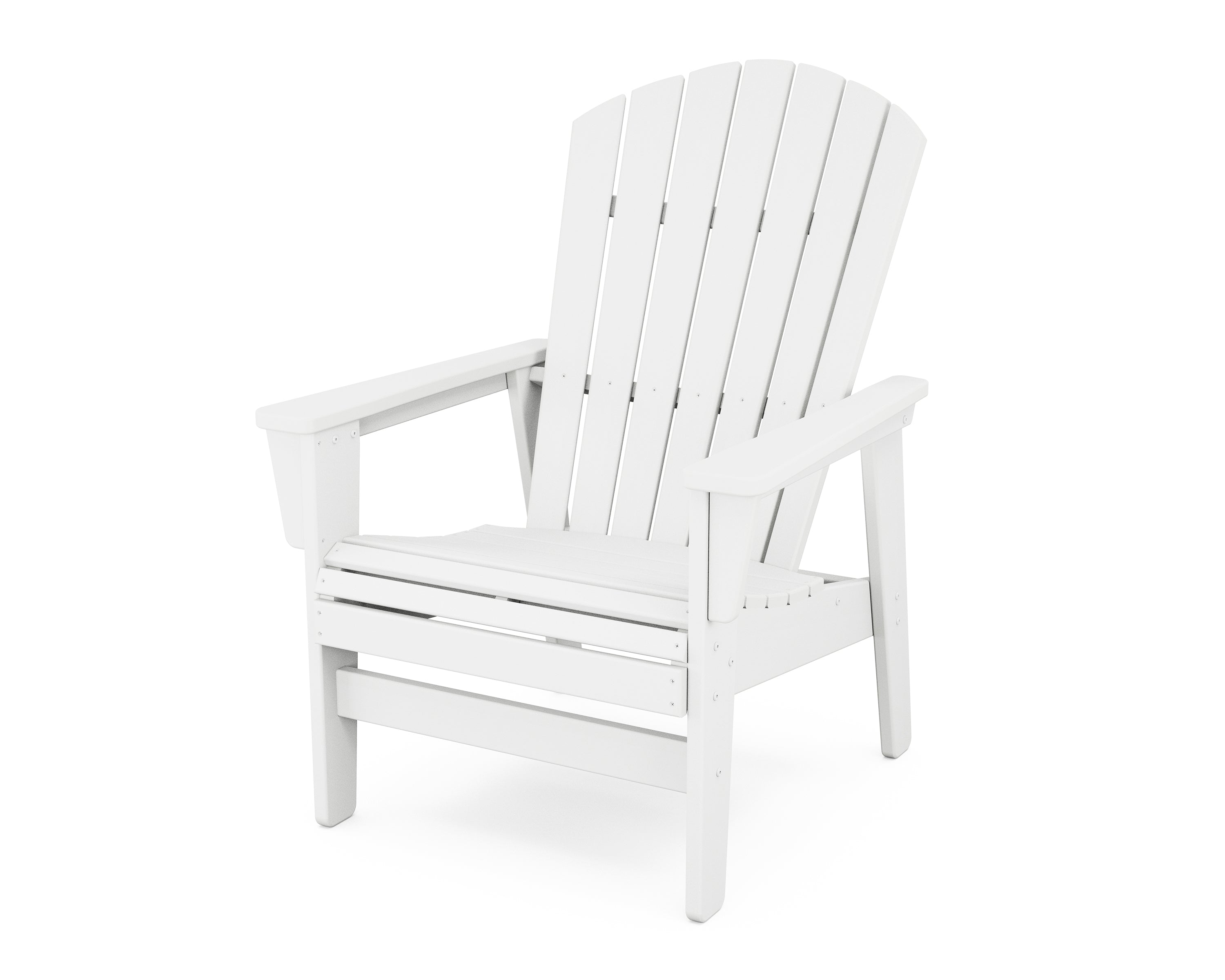 POLYWOOD Nautical Grand Upright Adirondack Chair in White