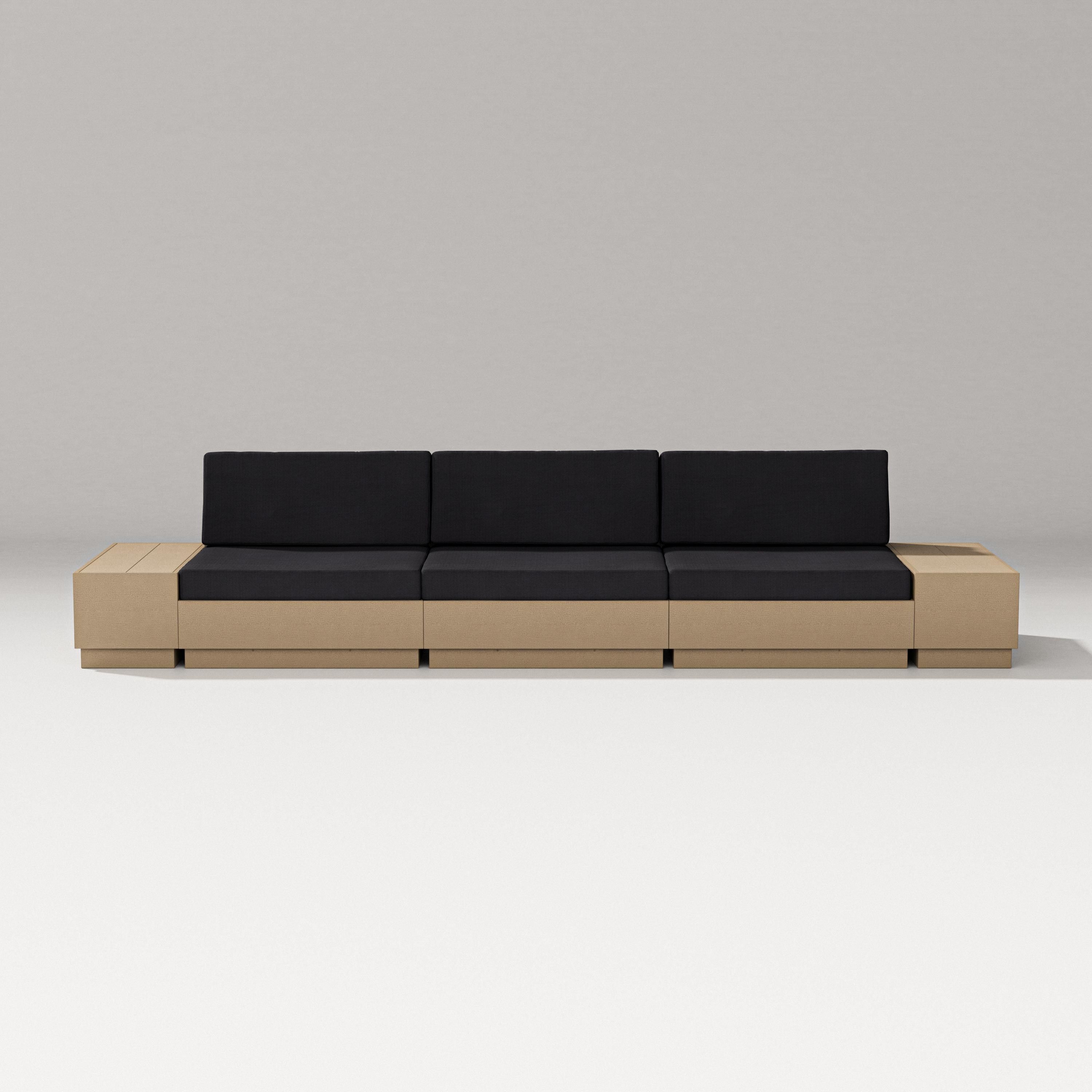 PW Designer Series Elevate Straight Sectional in Vintage Sahara / Midnight Linen