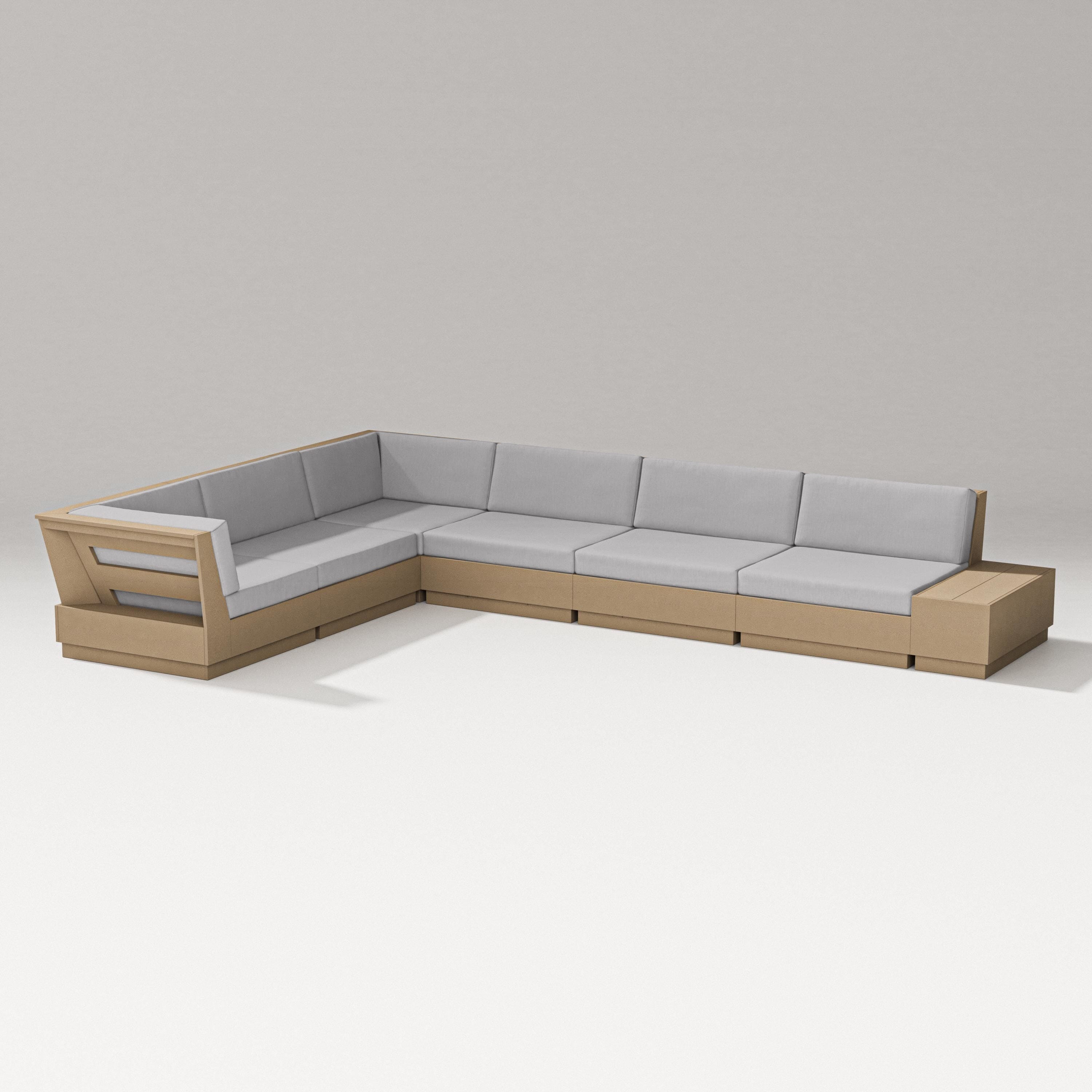 PW Designer Series Elevate 7-Piece Corner Sectional in Vintage Sahara / Granite