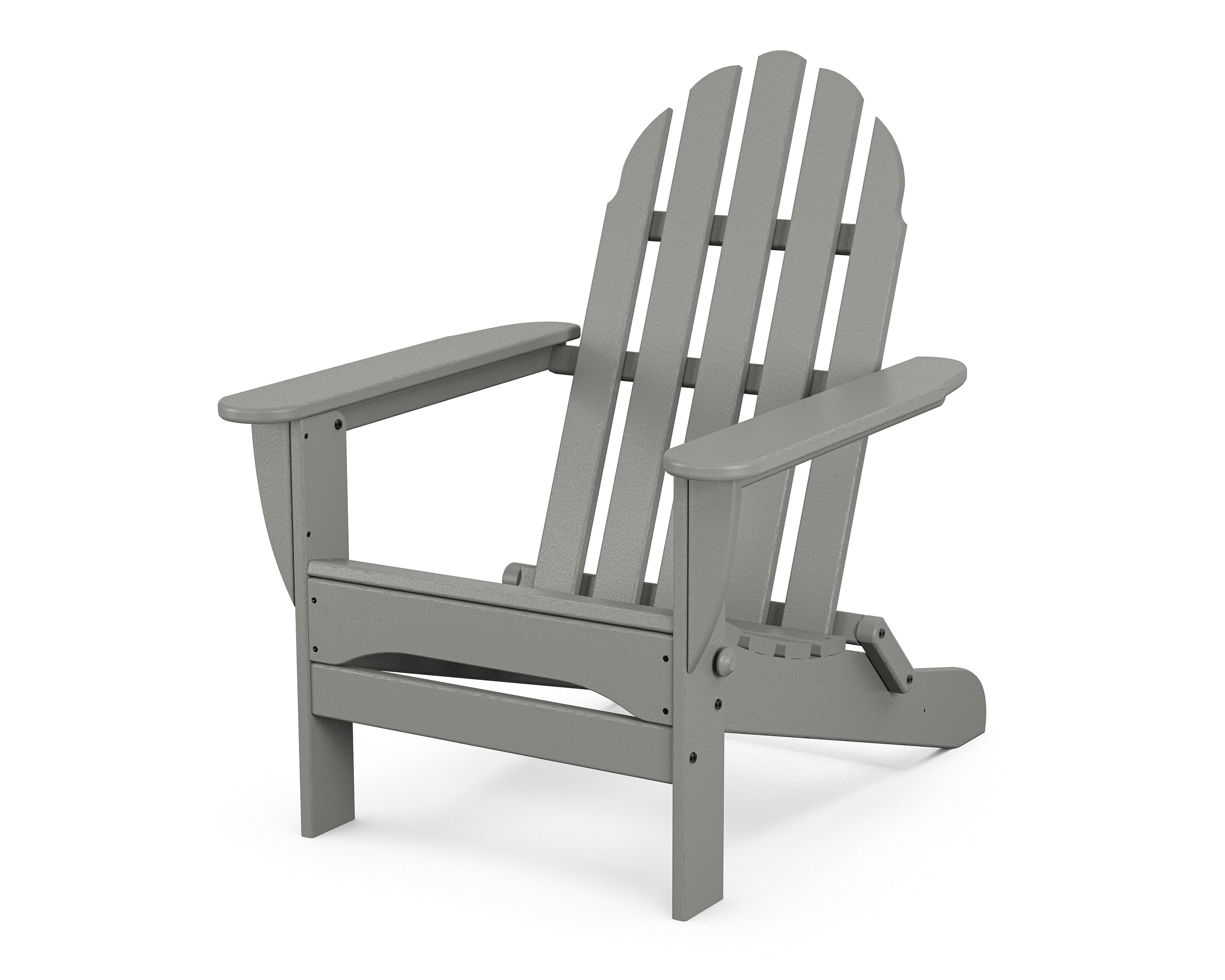 POLYWOOD Classic Folding Adirondack Chair in Slate Grey