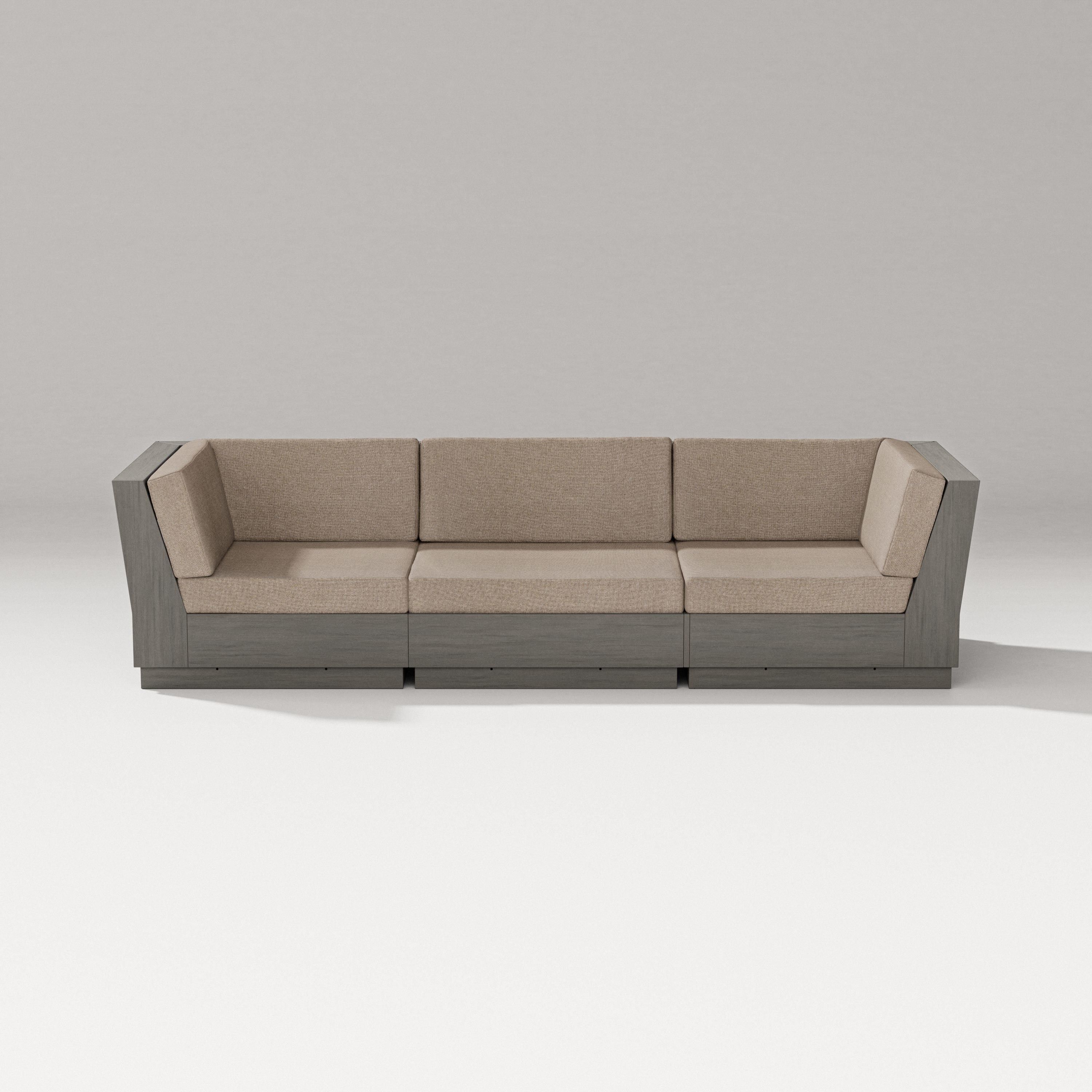 PW Designer Series Elevate Sofa Sectional in Driftwood / Spiced Burlap