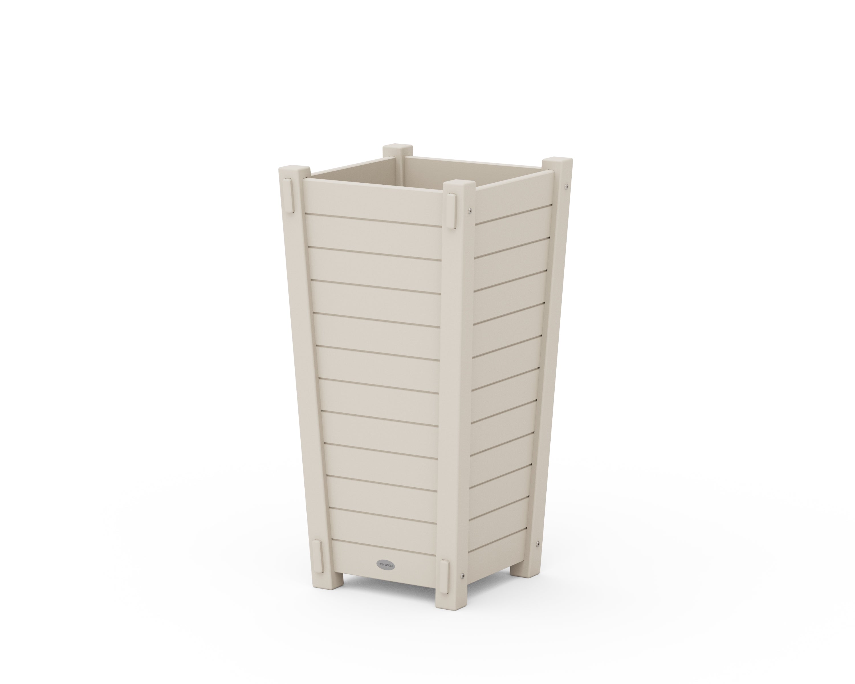POLYWOOD Nautical Tapered Square Planter Box in Sand