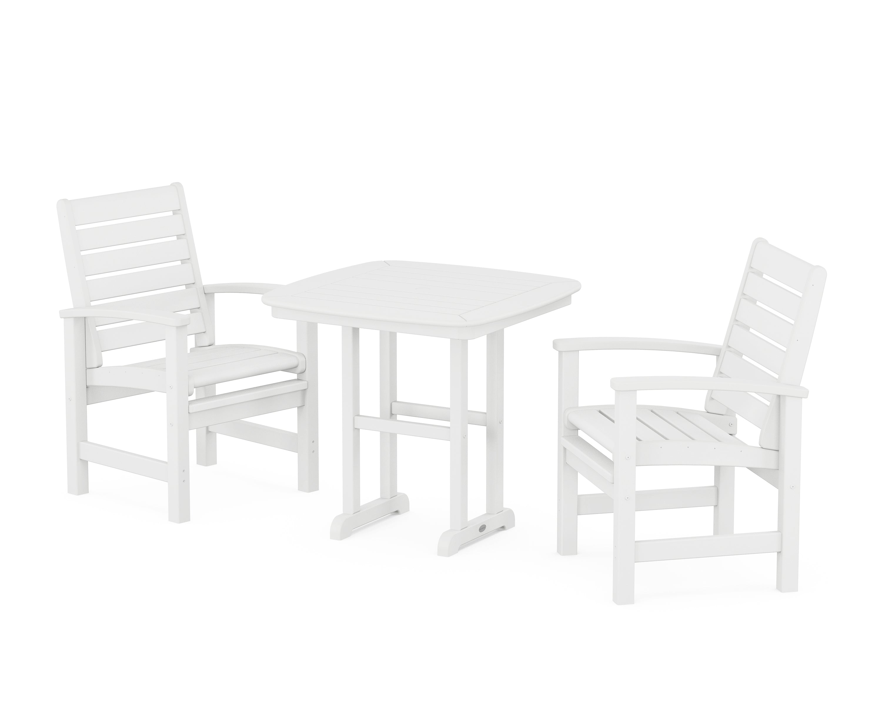 POLYWOOD® Signature 3-Piece Dining Set in White