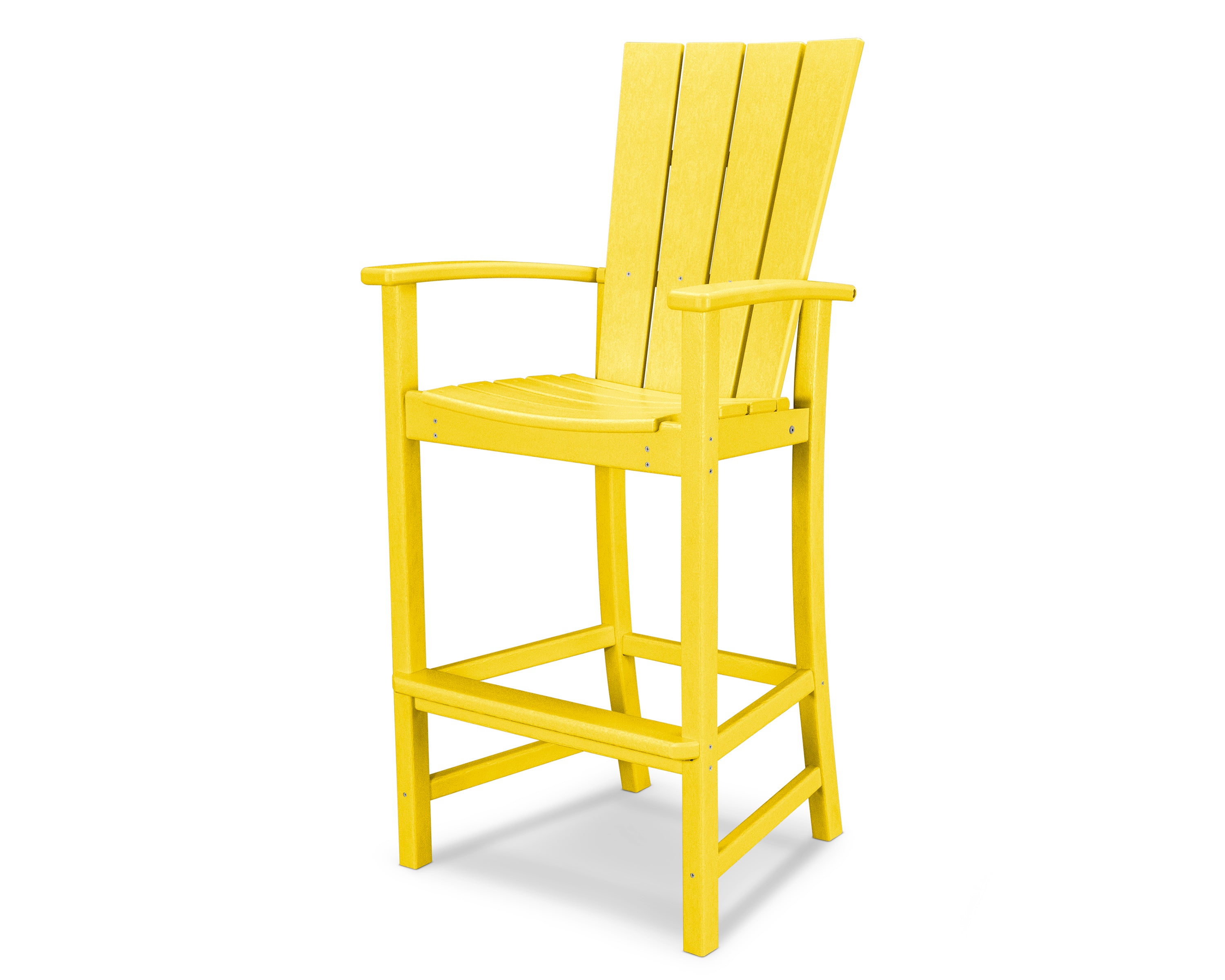 POLYWOOD Quattro Adirondack Bar Chair in Lemon