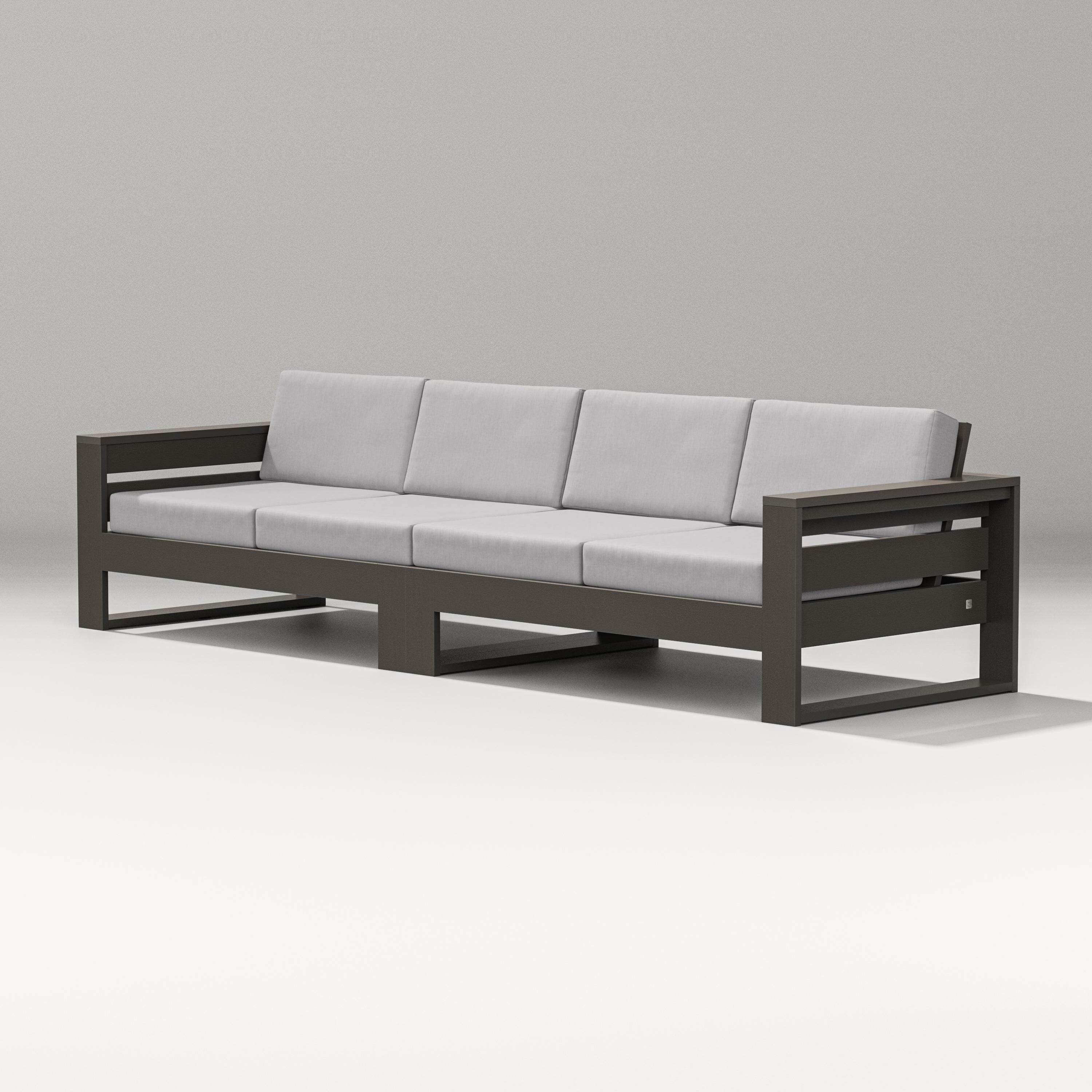 PW Designer Series Latitude Straight Sectional in Vintage Coffee / Granite