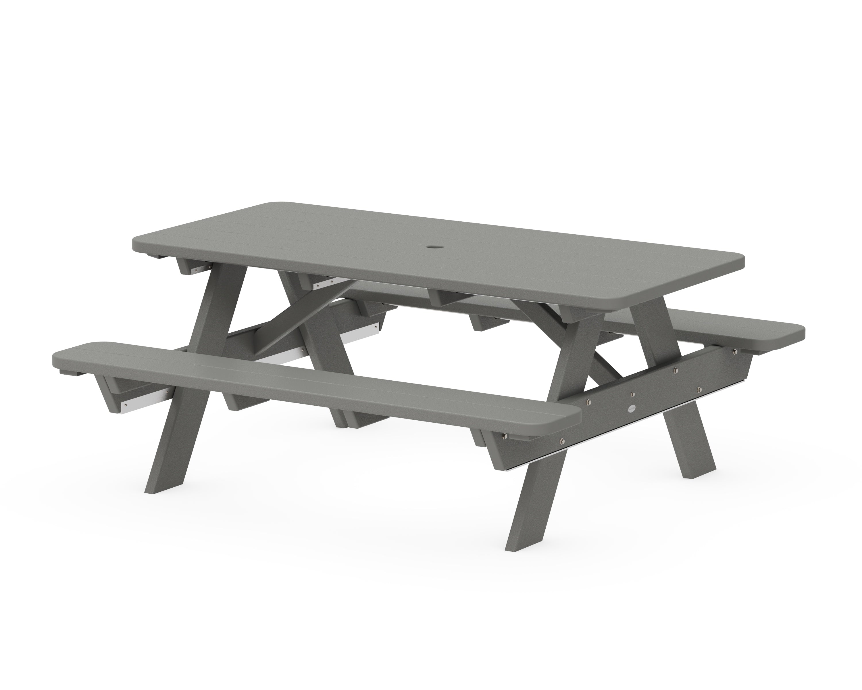 POLYWOOD Park 72" Picnic Table in Slate Grey
