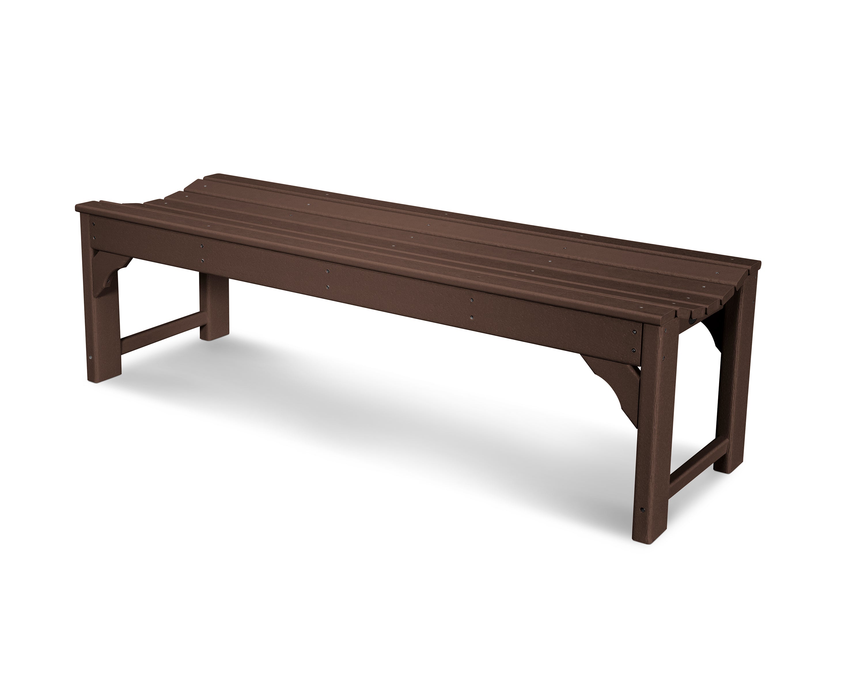 POLYWOOD® Traditional Garden 60" Backless Bench in Mahogany