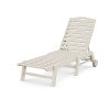 POLYWOOD Nautical Chaise with Wheels in Sand