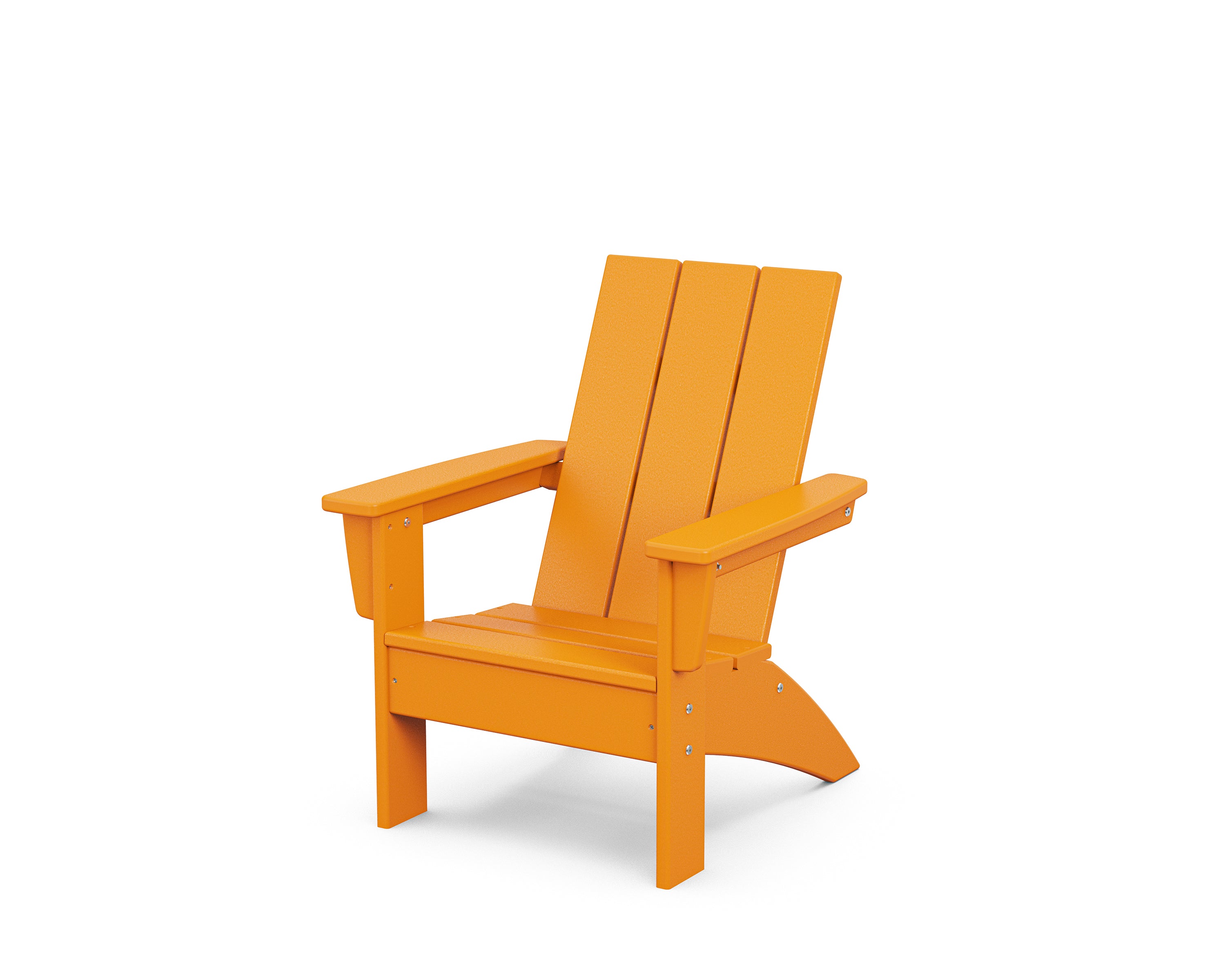 POLYWOOD Kids Modern Adirondack Chair in Tangerine