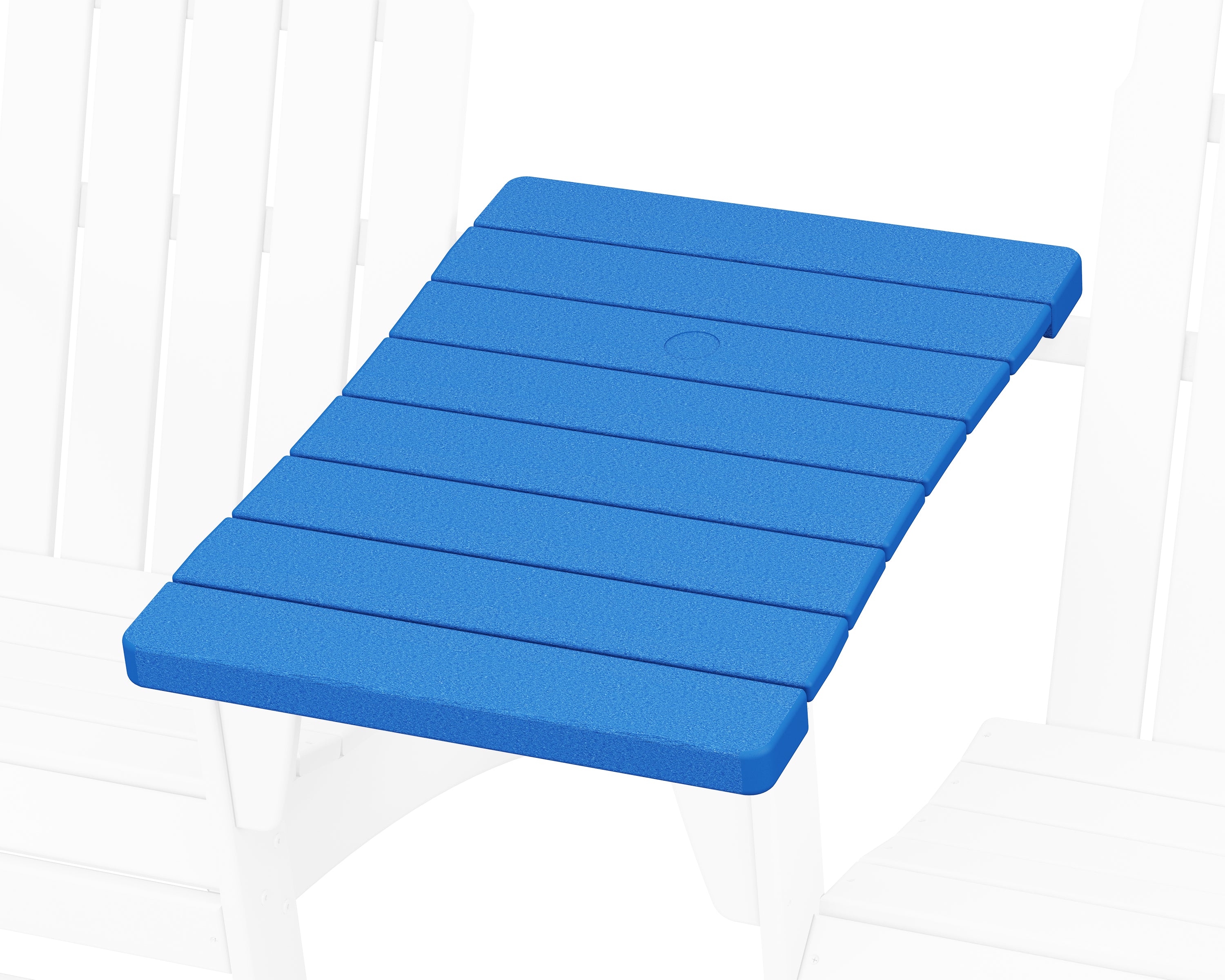 POLYWOOD 400 Series Straight Adirondack Connecting Table in Pacific Blue