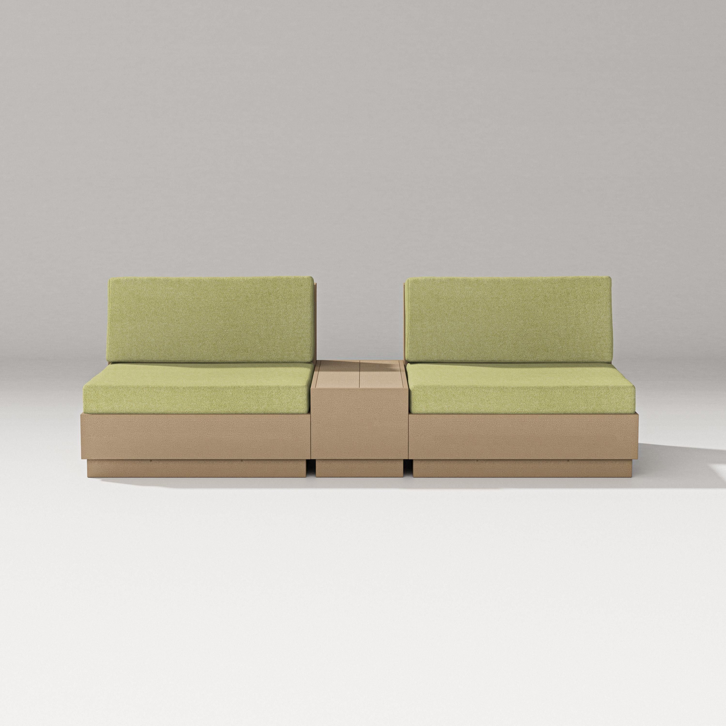 PW Designer Series Elevate Lounge Chair Set in Vintage Sahara / Chartreuse Boucle