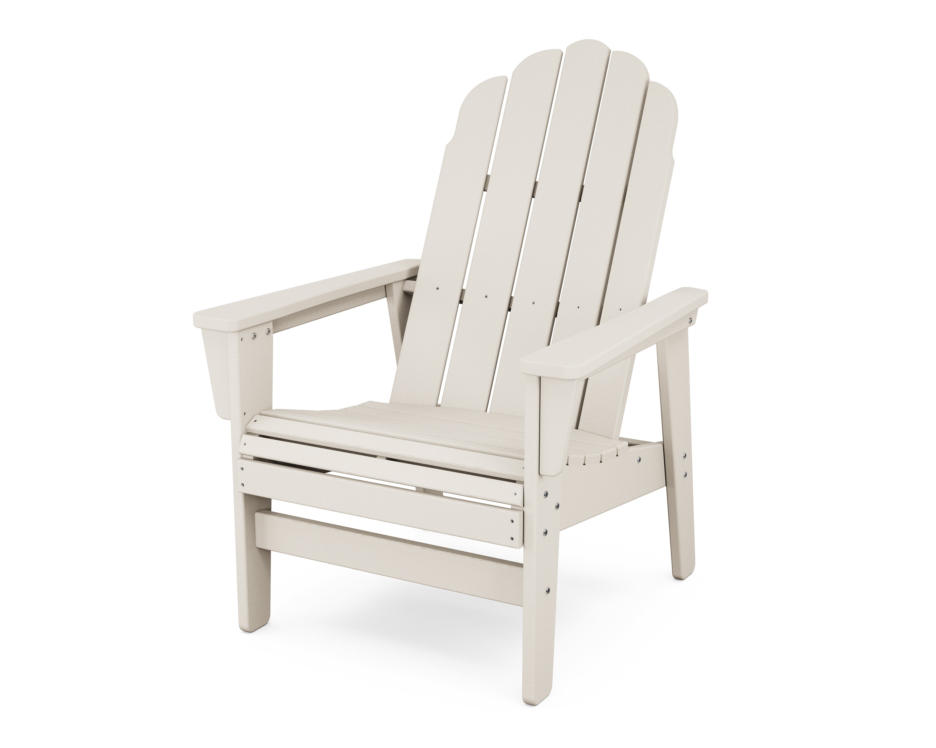 POLYWOOD Vineyard Grand Upright Adirondack Chair in Sand